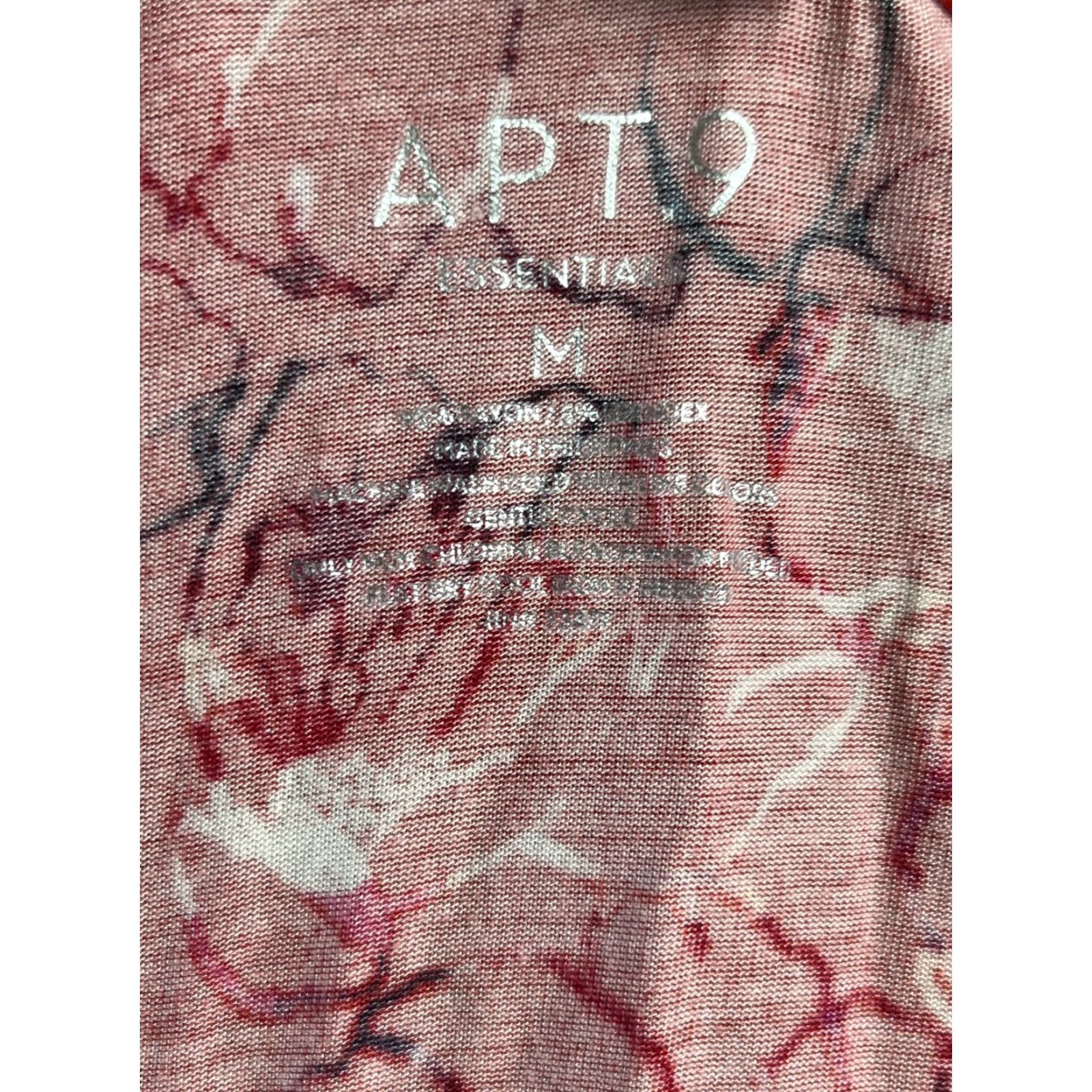 Apt. 9 APT.9 Blouse Women's M Red White Black Floral Essentials Short Sleeve Shirt Womens M Multicolor Floral 90s? Size M / US 6-8 / IT 42-44 - 3 Thumbnail