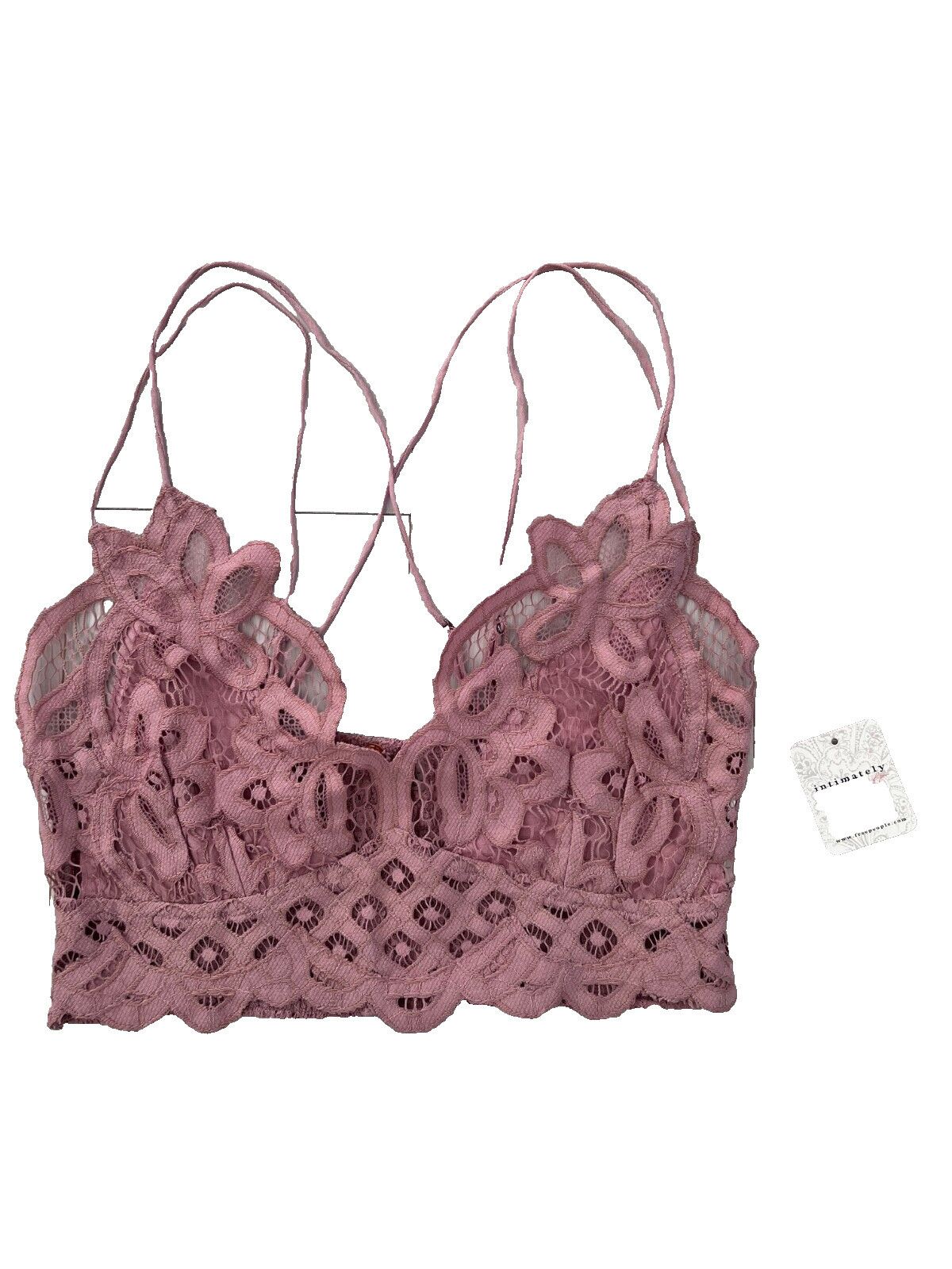 Free People Free People Intimately Adella Bralette Lace Pink ( M ) Size ONE SIZE - 4 Thumbnail