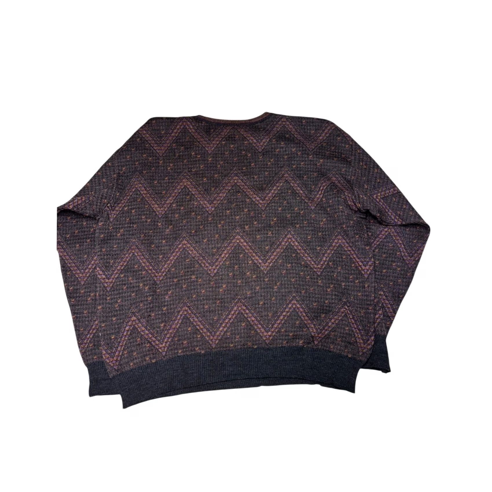 Vintage Tricots St Raphael Mens XL Wool Sweater Zig Zag Pattern Crewneck Made in Uruguay Size US XL / EU 56 / 4 - 4 Thumbnail