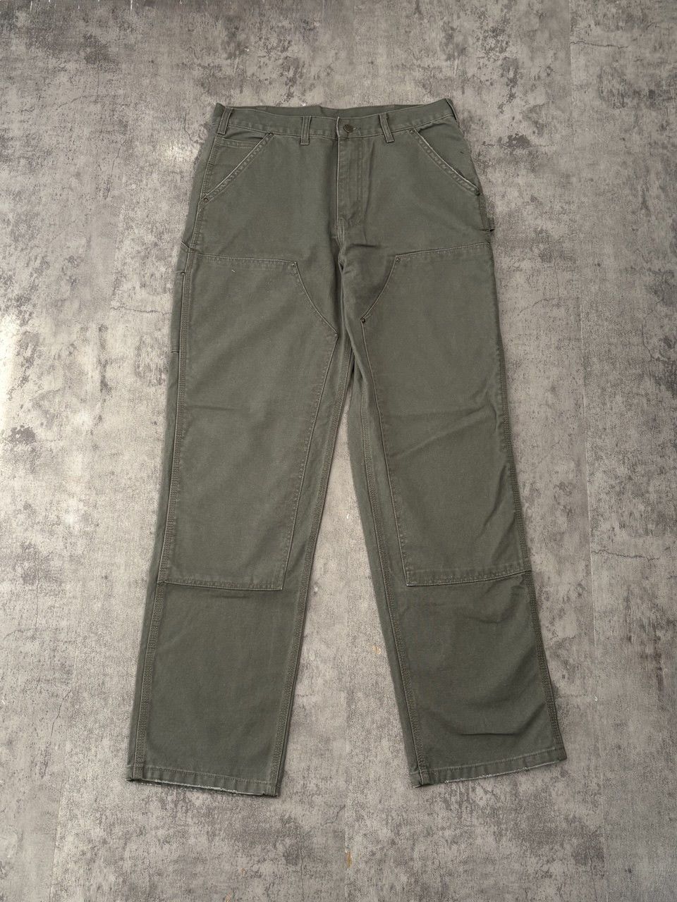 Carhartt Double Knee Duck Canvas Moss Green Carpenter Pant