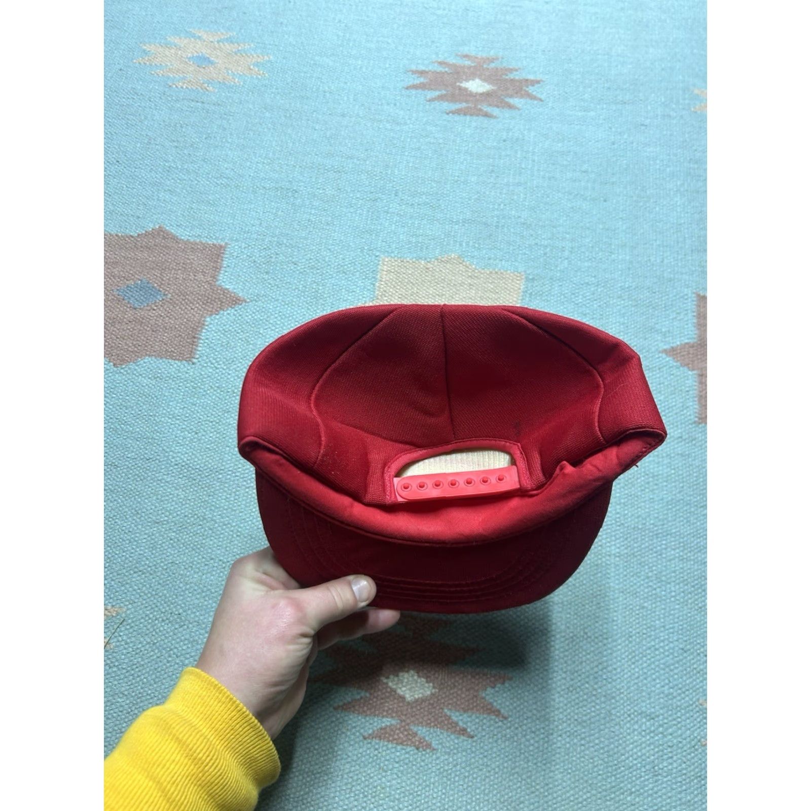 Vintage VINTAGE 80s SnapBack Hat Cap Premarc Concrete Construction USA Made Full Foam Red Adjustable Men USA SnapBack Hat Size ONE SIZE - 4 Thumbnail