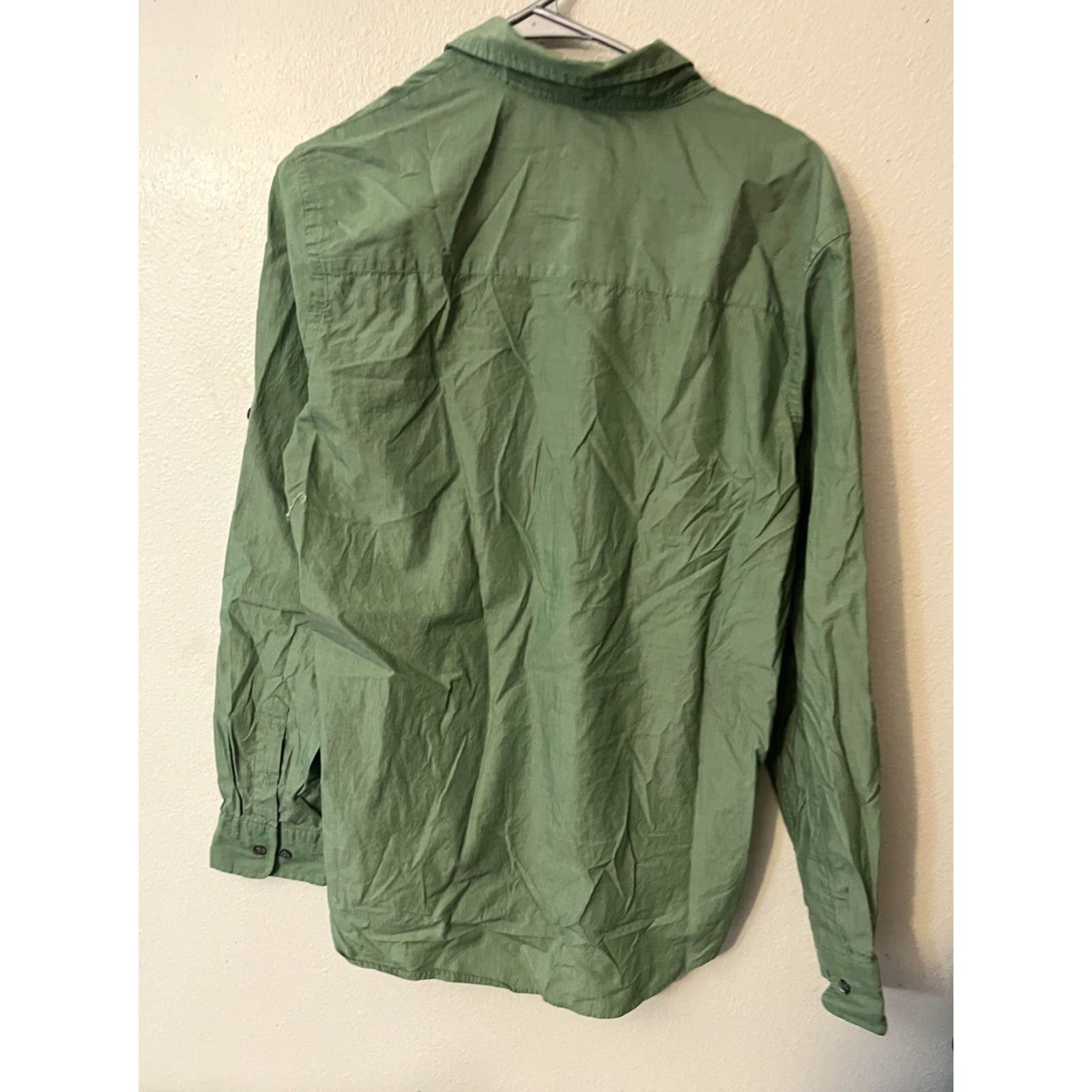 Express Express Button Down Shirt Men’s M Slim Cotton Green Long Sleeve Solid Button-Up Casual Size US M / EU 48-50 / 2 - 3 Thumbnail