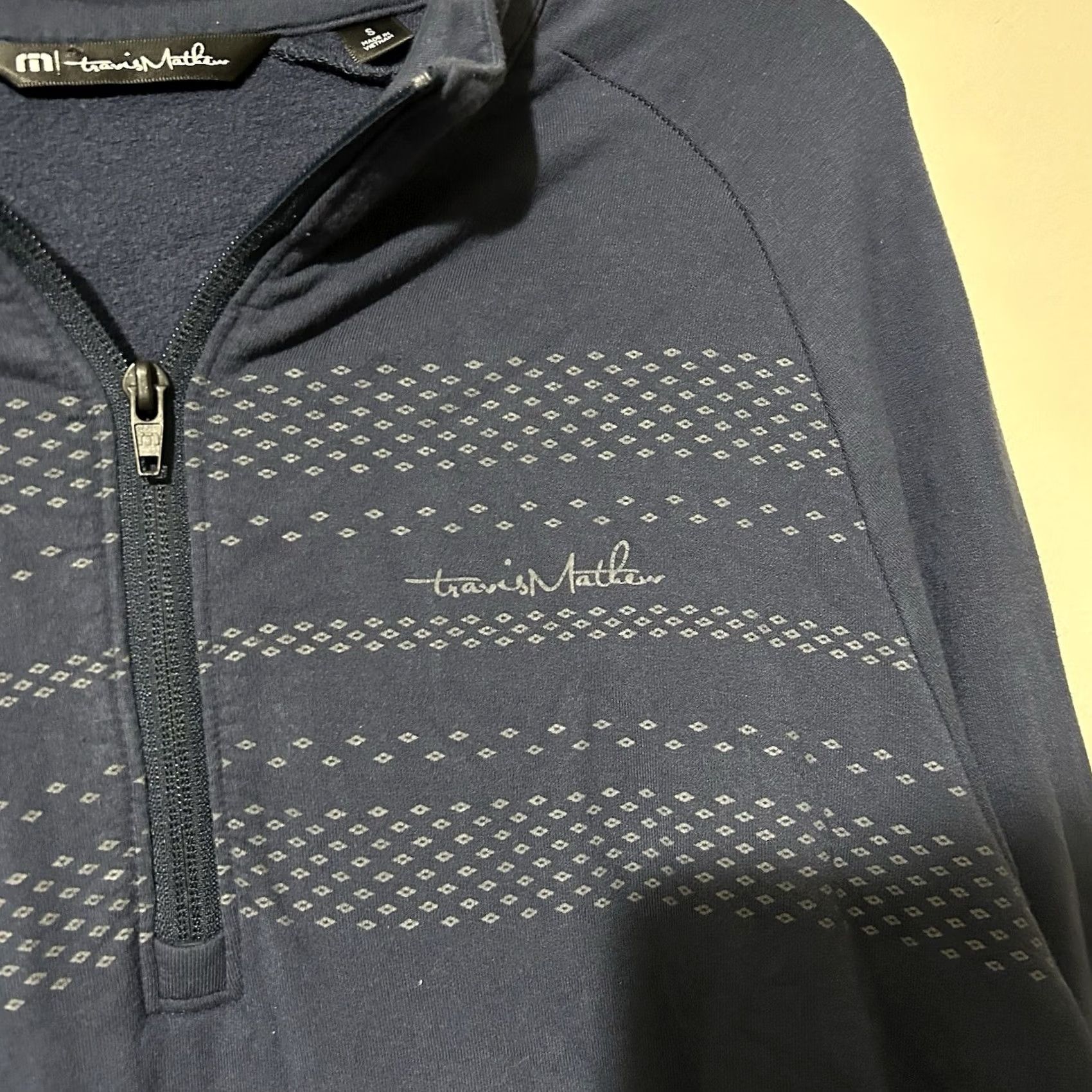 TravisMathew Travis Mathew Gulf Shores Golf Quarter Zip Pullover S Men Blue Pullover Golf Activewear Size S Size US S / EU 44-46 / 1 - 2 Thumbnail