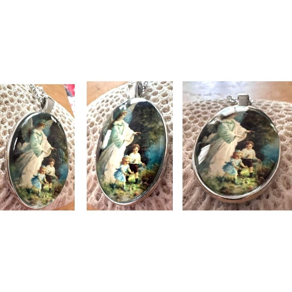 Handmade Guardian Angel Protect Children Necklace New Heaven Faith Lo Size ONE SIZE - 4 Thumbnail