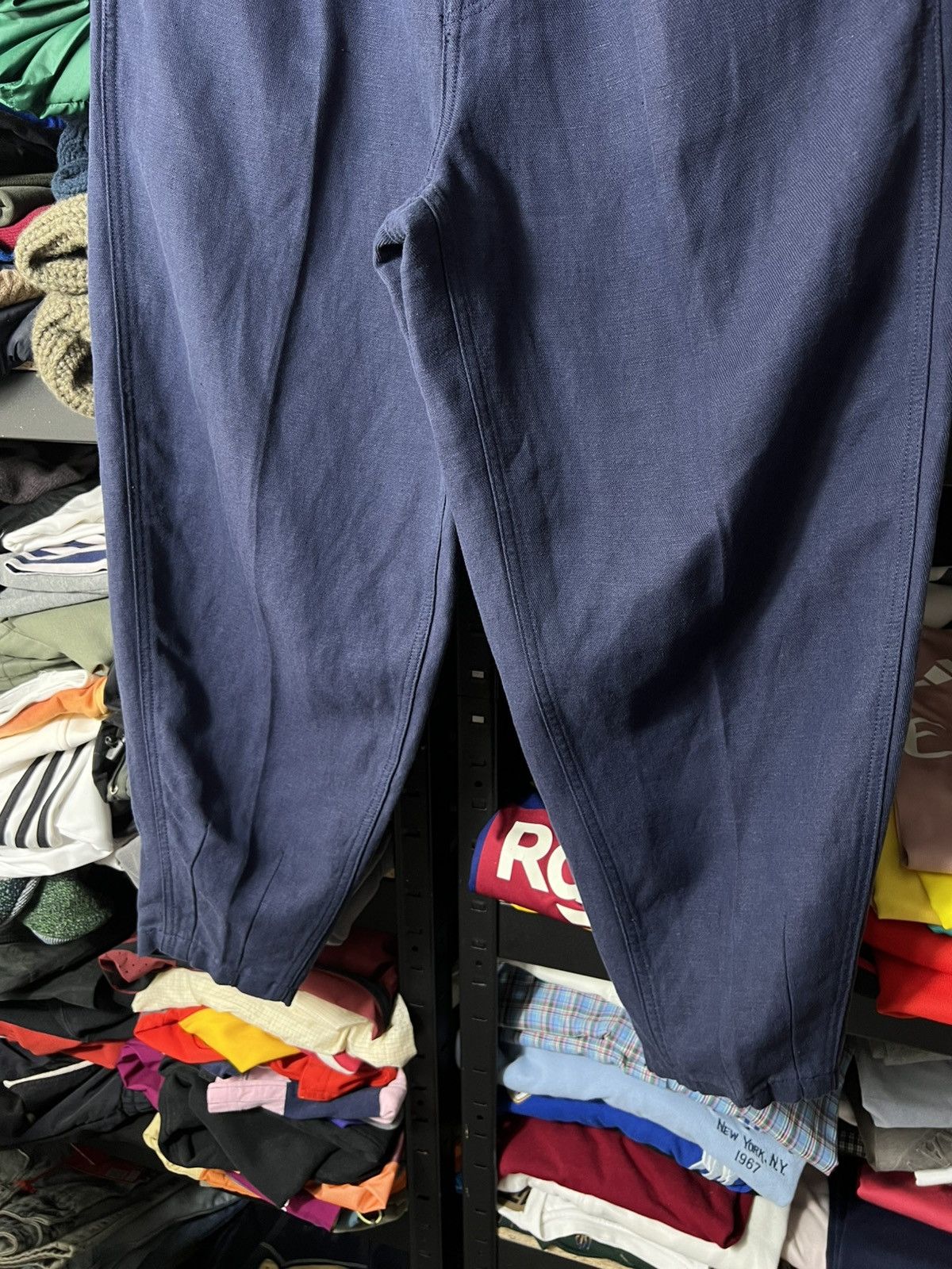 Polo Ralph Lauren Polo Ralph Lauren Pleated Linen Blend Twill Pants Navy Women Size 28" / US 6 / IT 42 - 5 Thumbnail