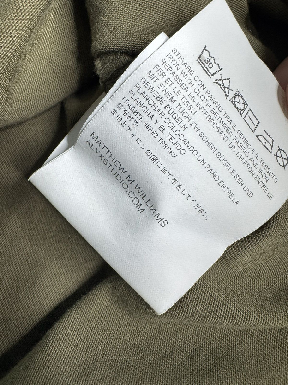 1017 ALYX 9SM 1017 ALYX 9SM Army Green Graphic T-Shirt “Military Green” Size US L / EU 52-54 / 3 - 6 Thumbnail