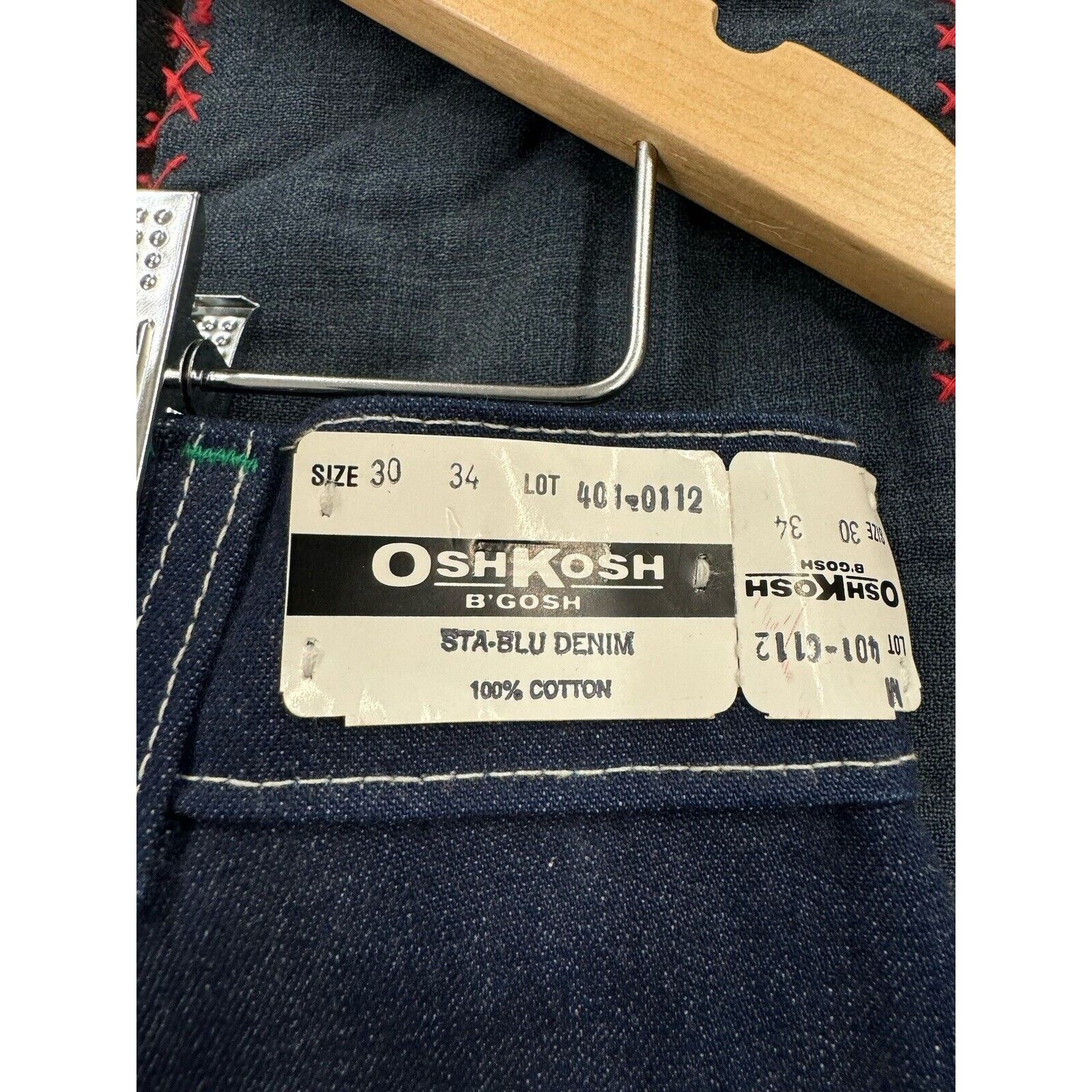 Oshkosh Deadstockn70s Oshkosh B’Gosh Sanforized Denim Mens W30 X L34 Size US 30 / EU 46 - 7 Thumbnail
