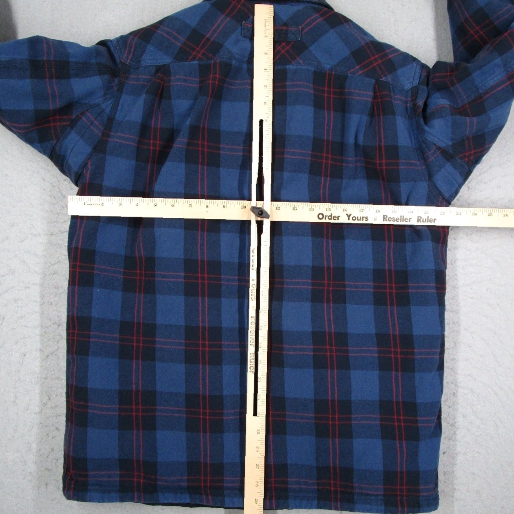 Duluth Trading Company Duluth Trading Co Mens Blue Plaid Quilted Lined Flannel Shirt Jacket 80678 M Size US M / EU 48-50 / 2 - 6 Thumbnail