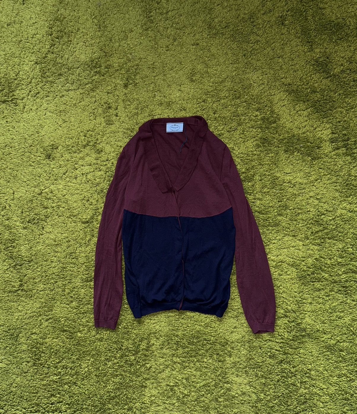 Prada Prada avant Garde 100% wool cardigan Size S / US 4 / IT 40 - 1 Thumbnail