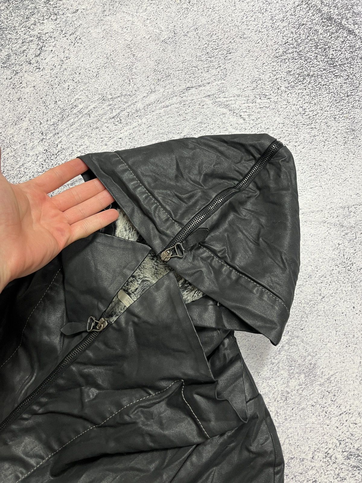Annette Gortz × Japanese Brand Annette Gortz Avant Garde Zipped Trench Winter Jacket Rare Size S / US 4 / IT 40 - 8 Thumbnail
