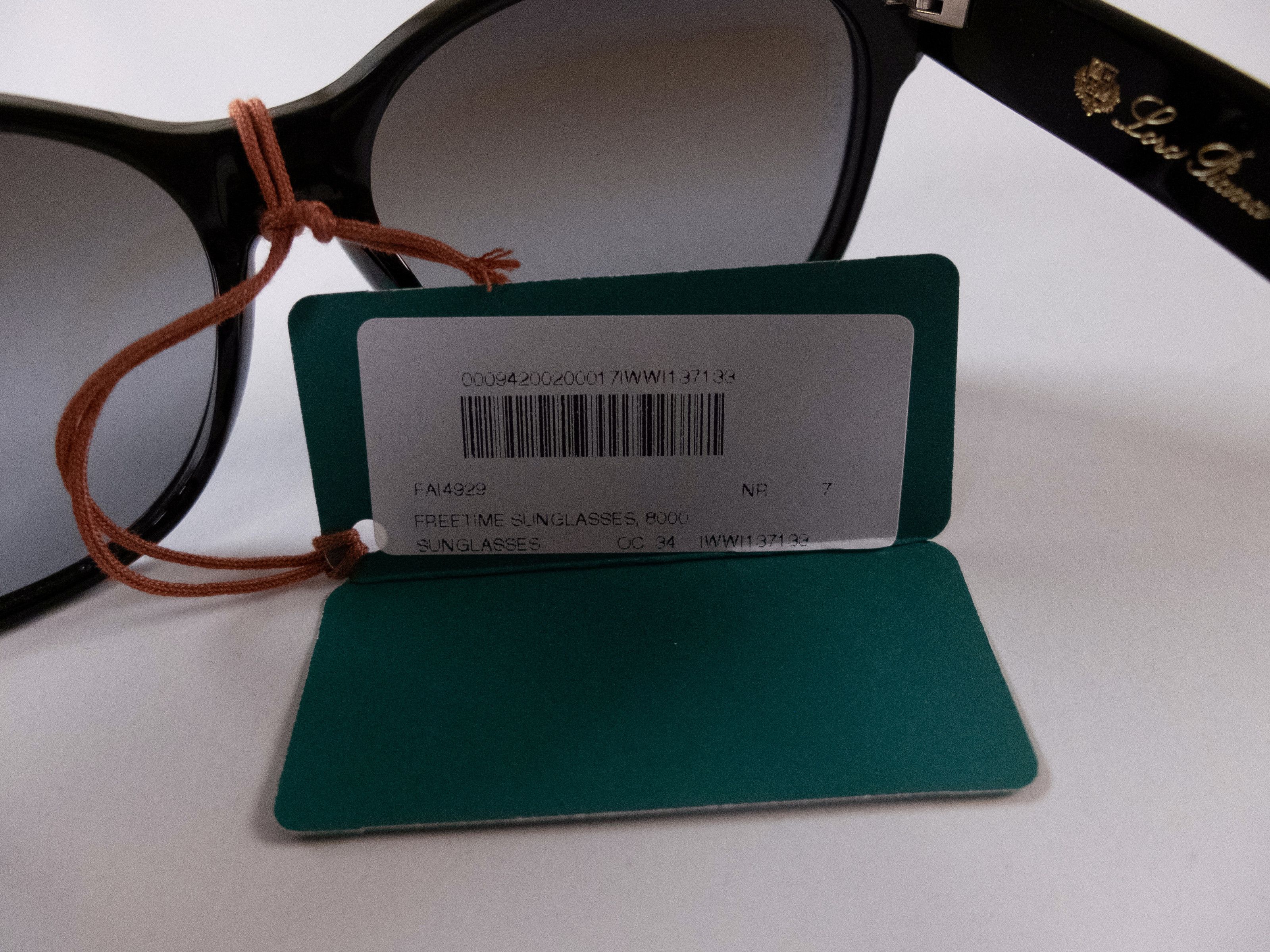 Loro Piana LORO PIANA Freetime black acetate oval N.P.E.L.P. sunglasses Size ONE SIZE - 6 Thumbnail