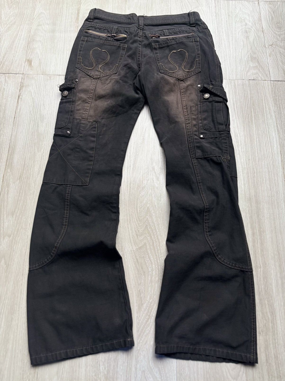CIVARIZE CIVARIZE patchwork flare cargo pants Size US 28 / EU 44 - 6 Thumbnail