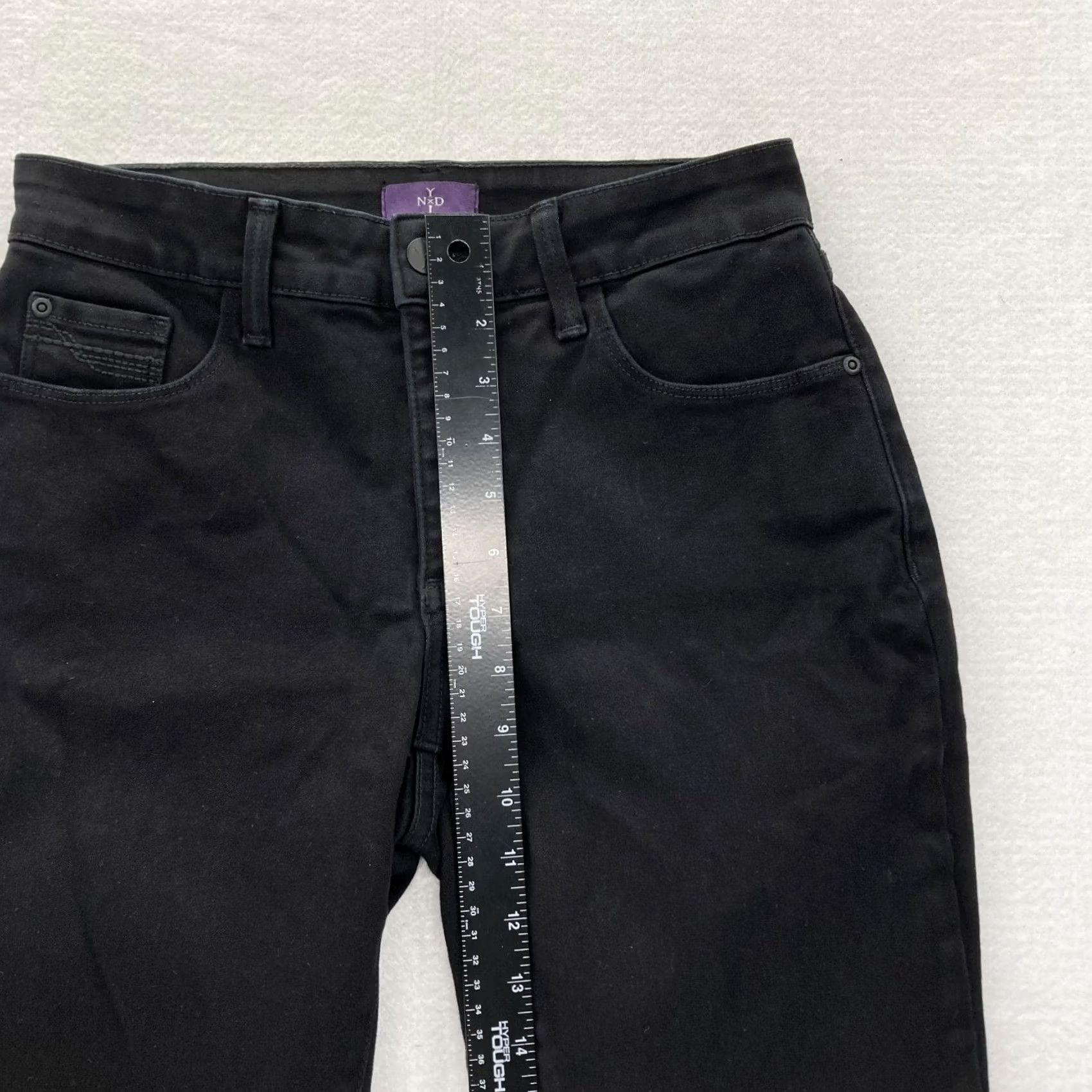 NYDJ NYDJ Jeans Women's 6P Petite Black Stretch Denim Legging Jegging Mid Rise Pants Size 28" / US 6 / IT 42 - 7 Thumbnail