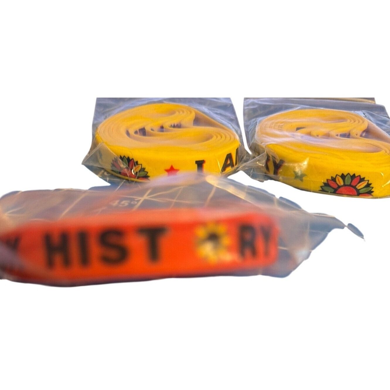 Other 18 Silicone Bracelets I Am Black History 12 Yellow 6 Red Ne Size ONE SIZE - 3 Thumbnail