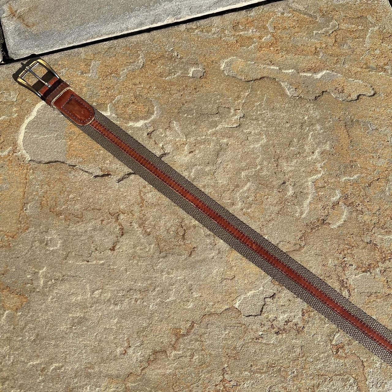 Dockers Y2K Canvas and Leather Brown Belt Made in USA Size ONE SIZE - 4 Thumbnail