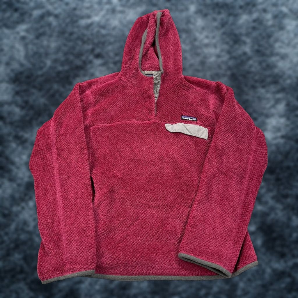 Patagonia Patagonia Jacket Pink Womens Medium Re Tool Snap Hoody Pullover Polartec Fleece Size M / US 6-8 / IT 42-44 - 1 Thumbnail
