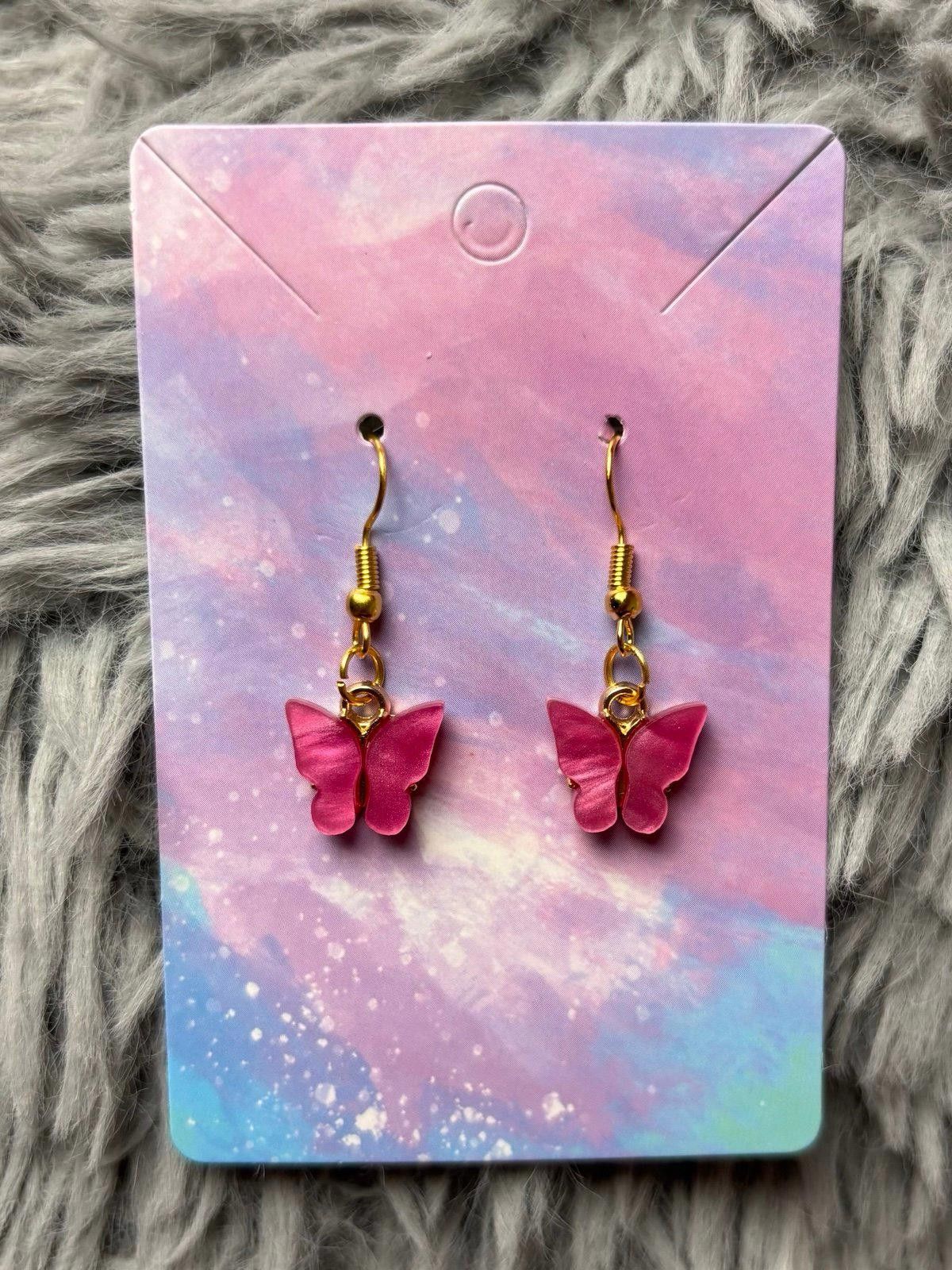 Handmade Handmade earrings pink marble butterfly Size ONE SIZE - 1 Preview
