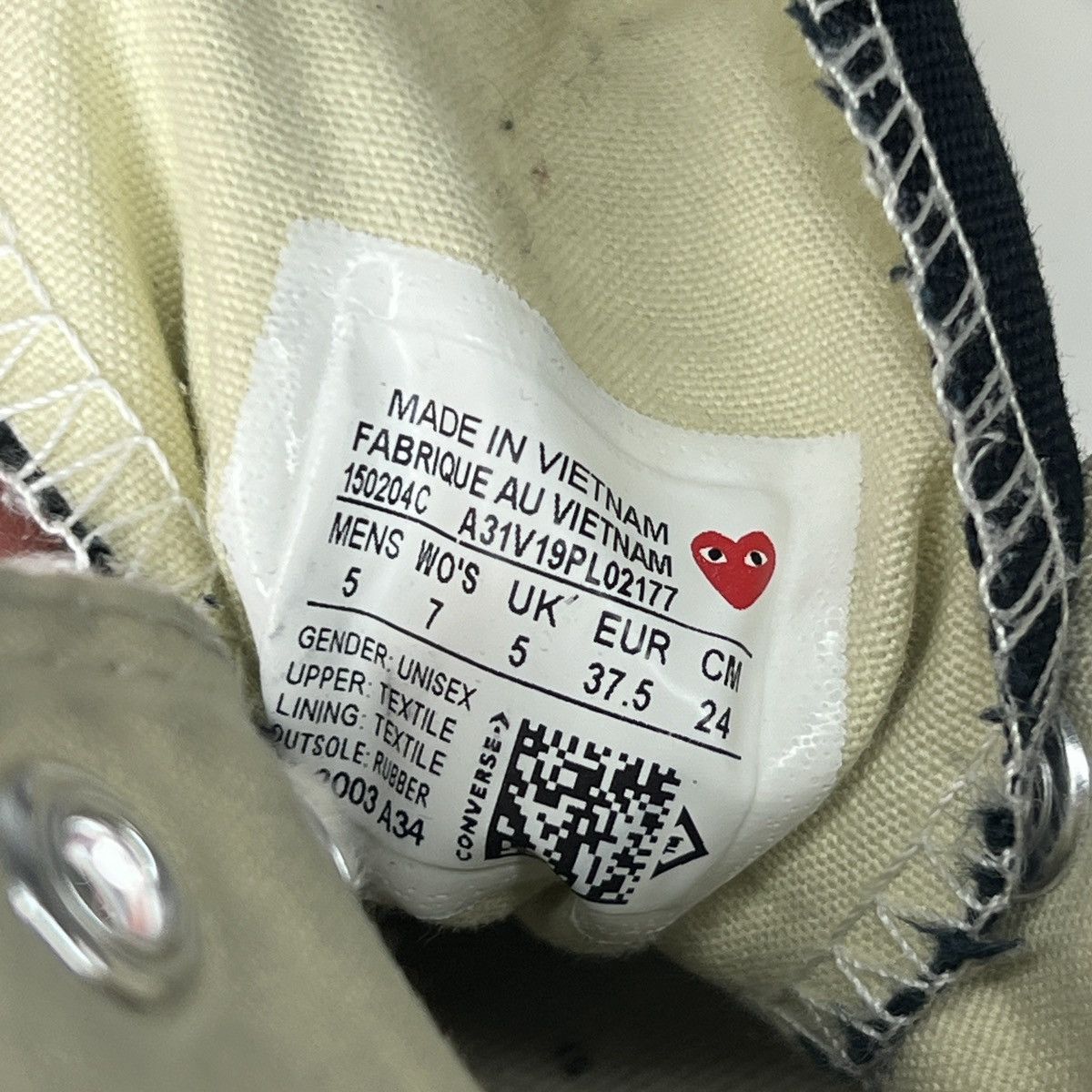 CDG by Comme des Garcons Play Comme des garçons women’s high sneakers 5 UK convers Size US 7.5 / IT 37.5 - 8 Thumbnail