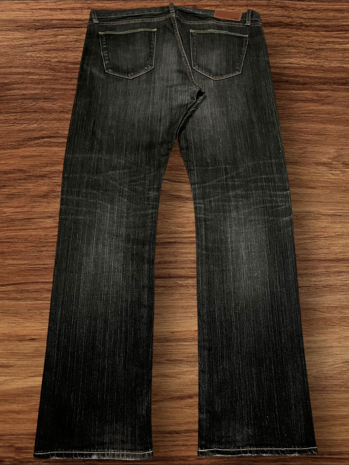 Japanese Brand × KMRii × Le Grande Bleu (L.G.B.) ⚡️Insane 90s⚡️Japan Uniqlo Black Wash Slim Fit Straight Jeans Size US 37 - 2 Thumbnail