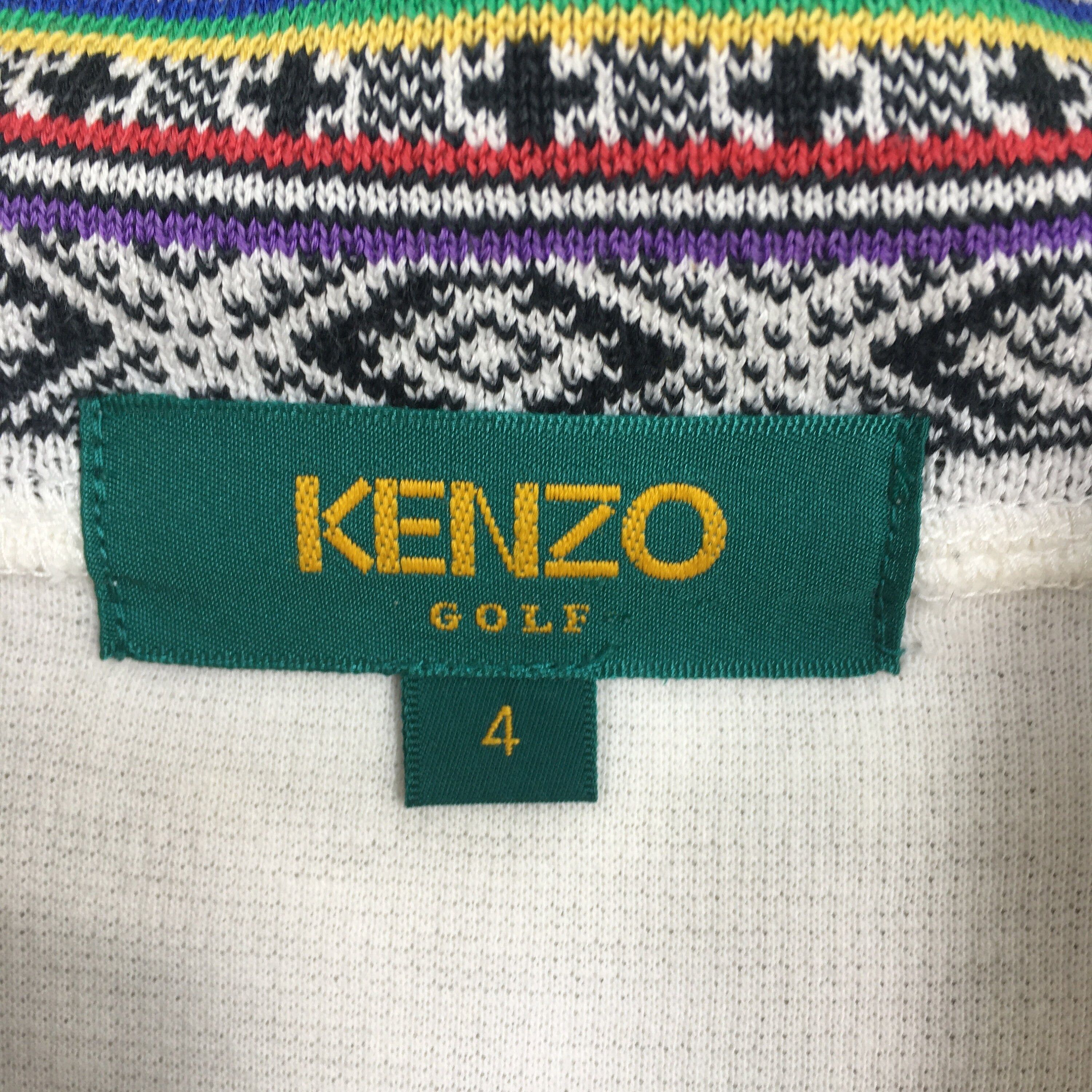 Designer × Kenzo Vintage Kenzo Golf White Half Zip Sweater Large Size US L / EU 52-54 / 3 - 5 Thumbnail