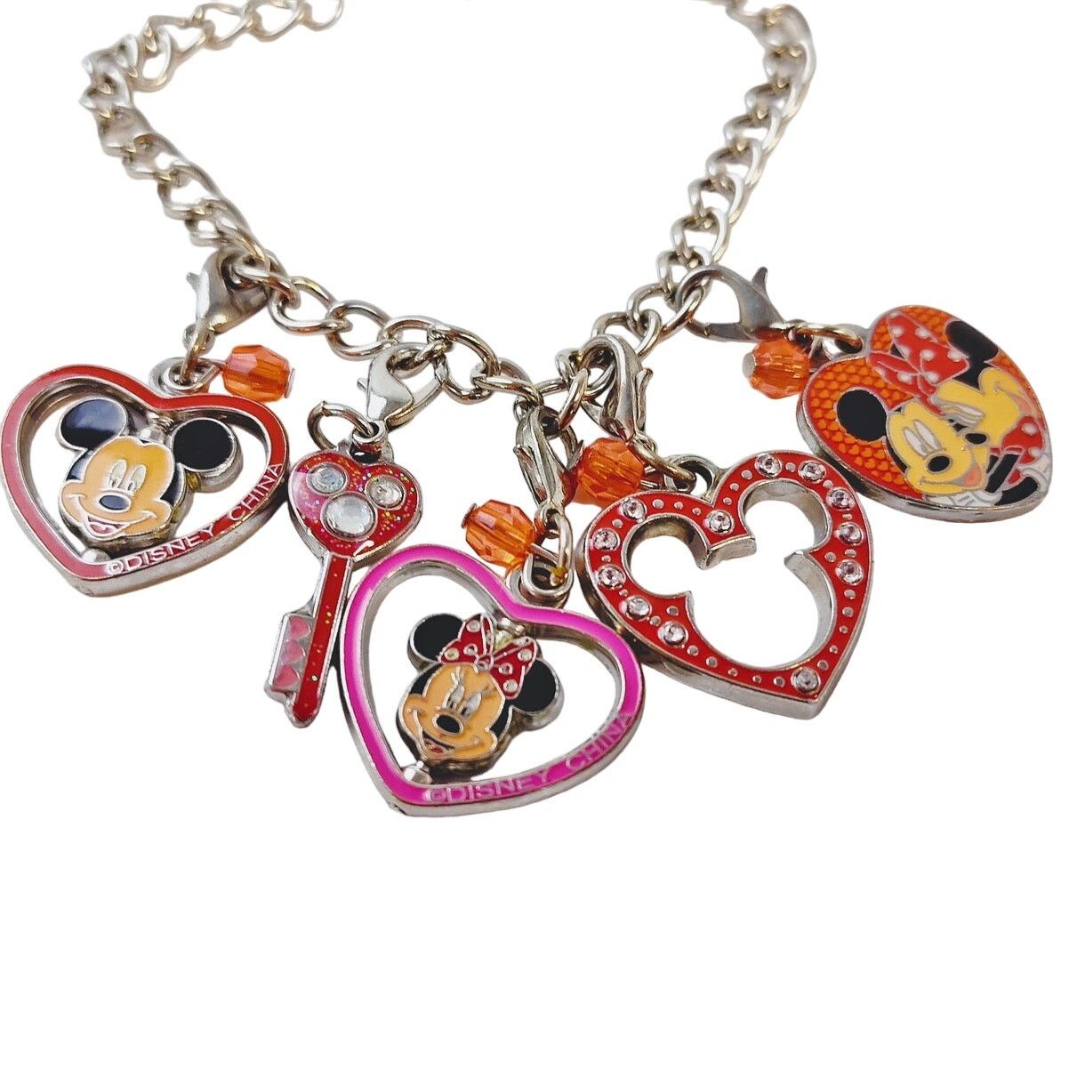 Disney Disney Mickey & Minnie Love Charms Bracelet Red Heart Size ONE SIZE - 1 Thumbnail