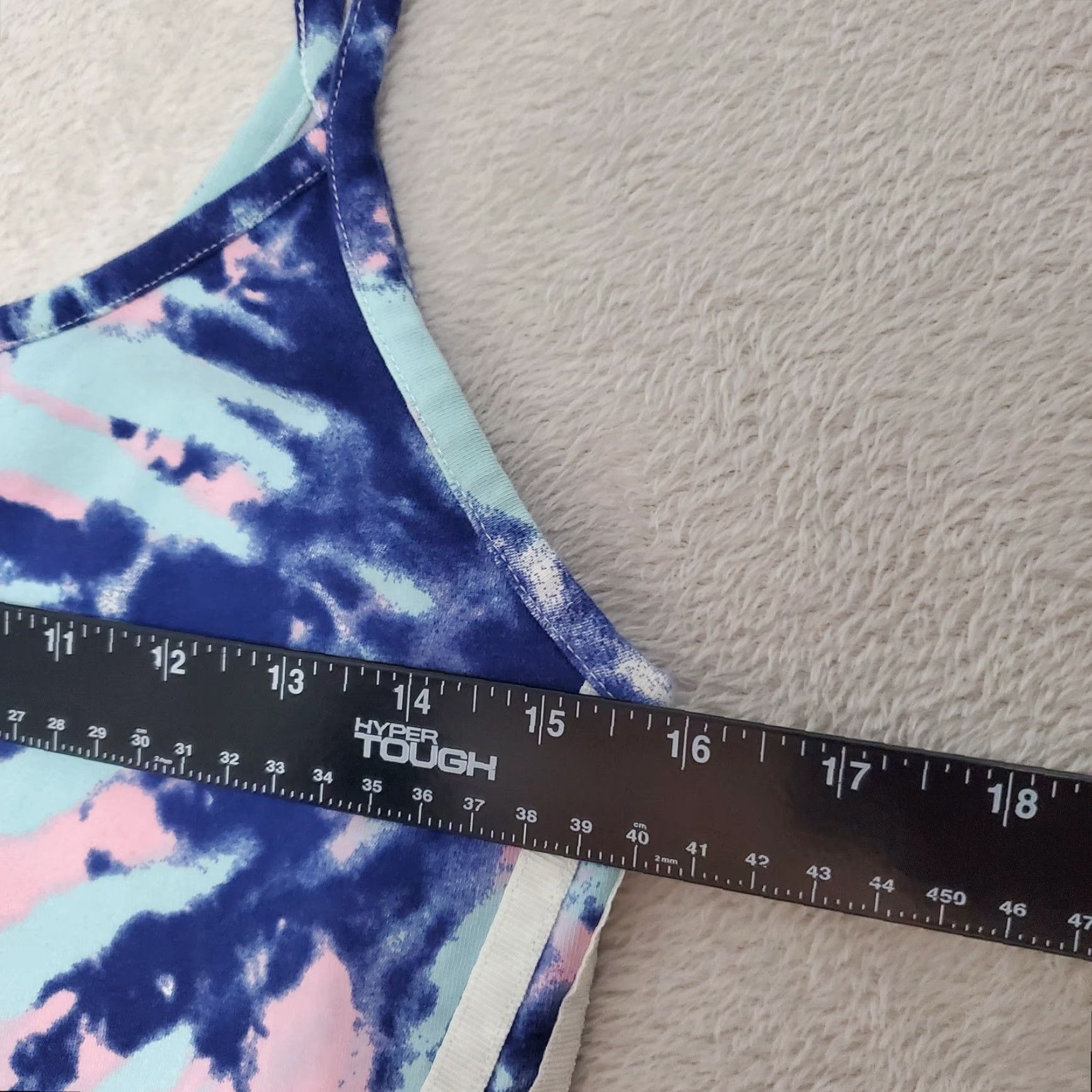 Adidas Adidas Originals Tank Dress Women's M Blue Pink Tie Dye Bodycon Stretch Active Tank Dress Size M / US 6-8 / IT 42-44 - 5 Thumbnail