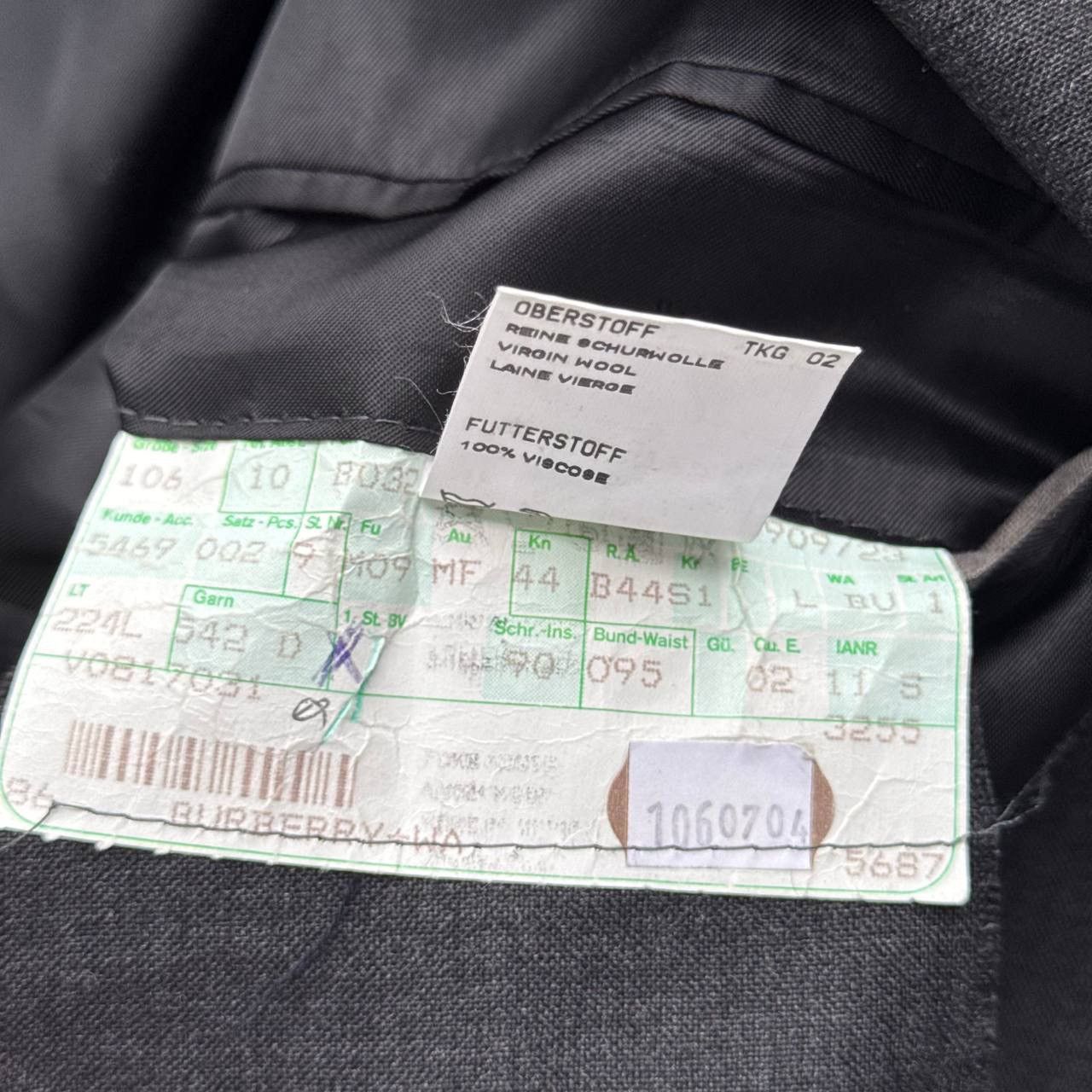 Burberry Crazy Vintage Wool Grey Burberry Suit Blazer Size 54R - 11 Thumbnail