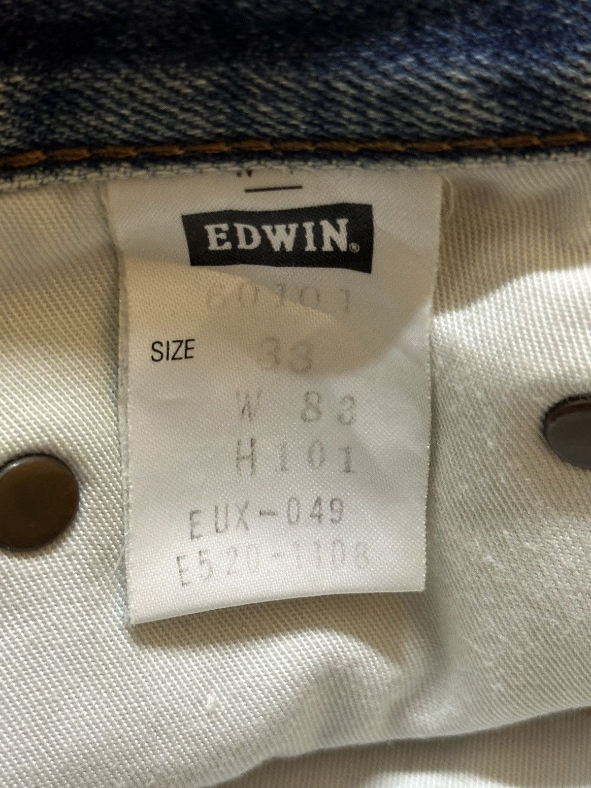 Edwin Vintage Edwin 601 Blue Faded Wash Style Wide Leg Jeans Size US 32 / EU 48 - 10 Thumbnail