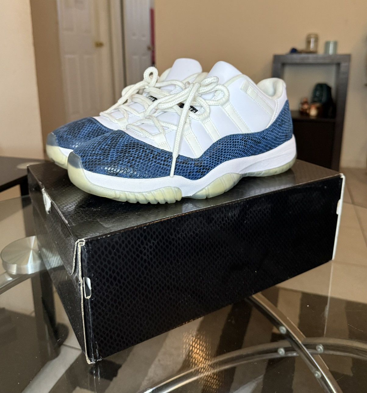 Jordan Brand Retro 11 Snakeskin/Blue Size US 10.5 / EU 43-44 - 3 Thumbnail