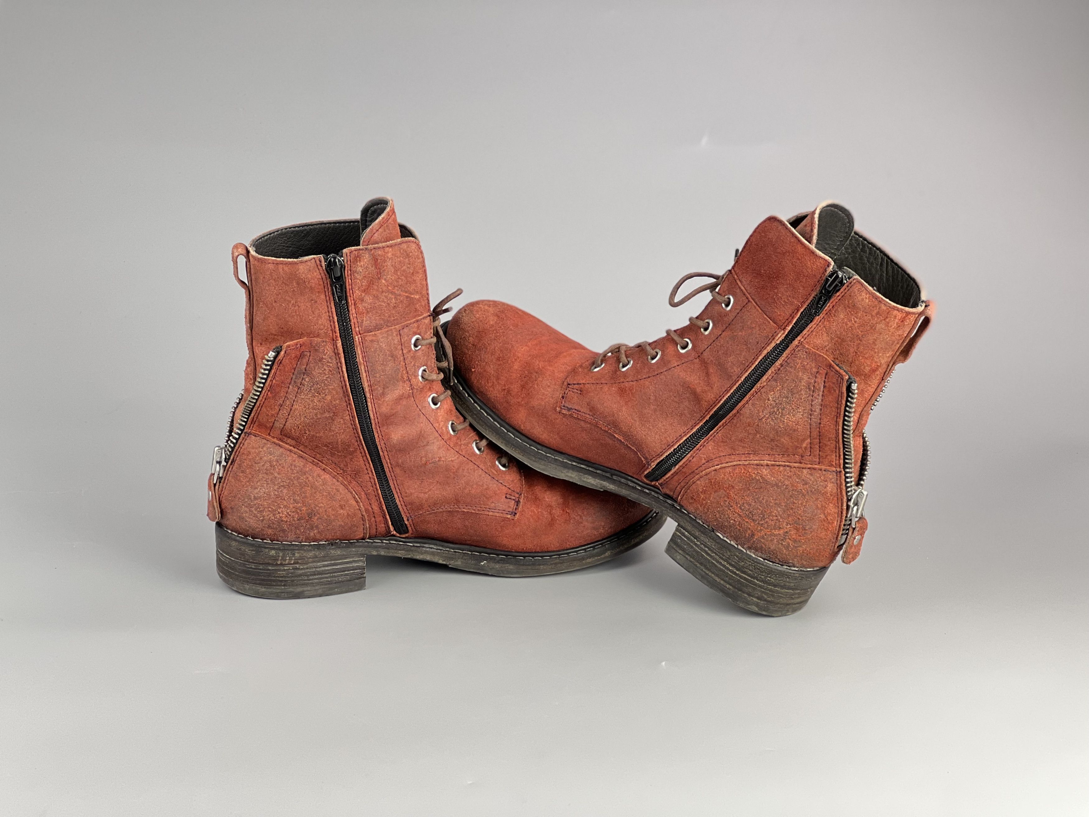 MoMA Moma Women's Leather Ankle Boots Lace Up Zip Size EU40 US9 Size US 9 / IT 39 - 5 Thumbnail