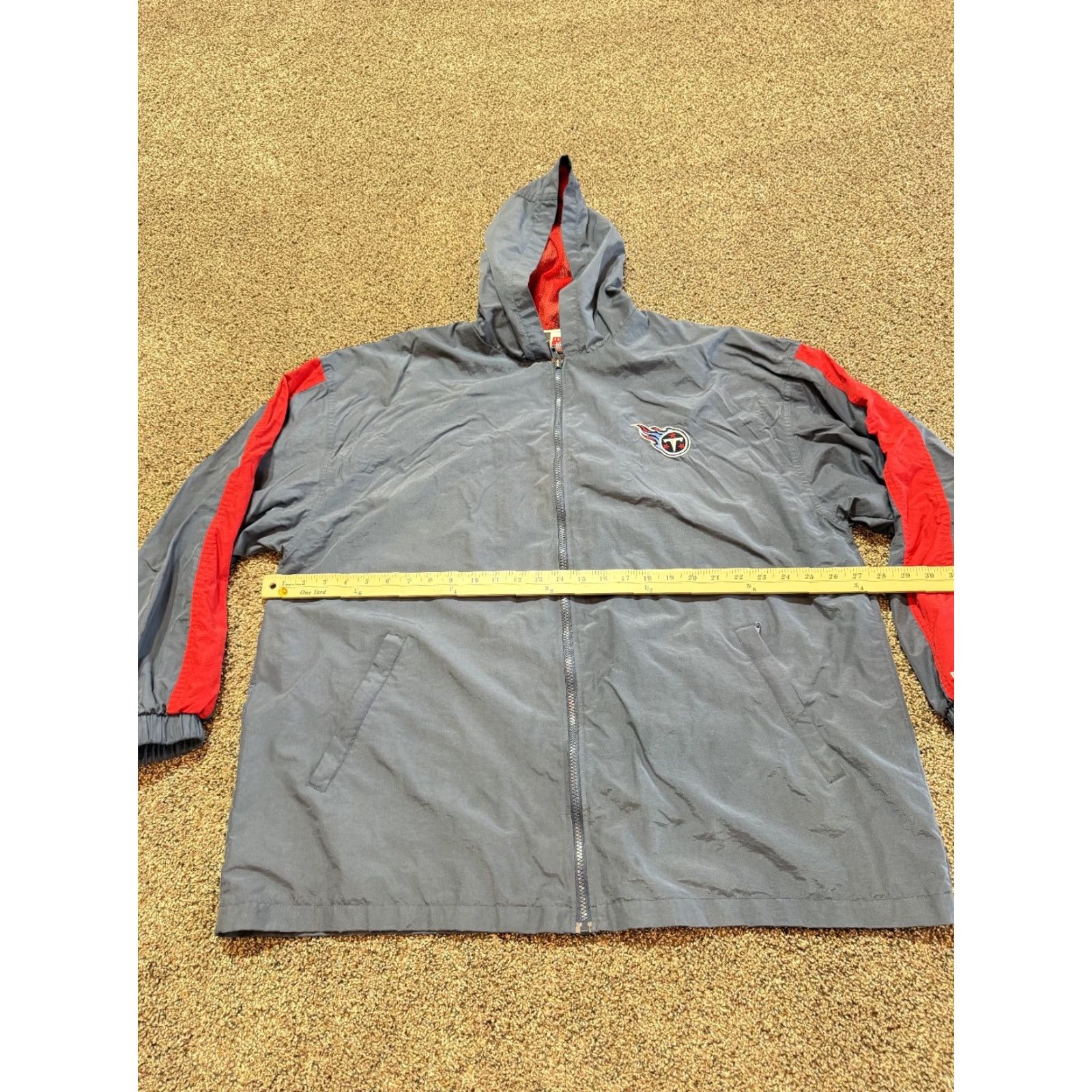 Puma PUMA Tennessee Titans Pum Mens Windbreaker Jacket XL Blue Logo NFL Football Mens Windbreaker Jacket Size US XL / EU 56 / 4 - 4 Thumbnail
