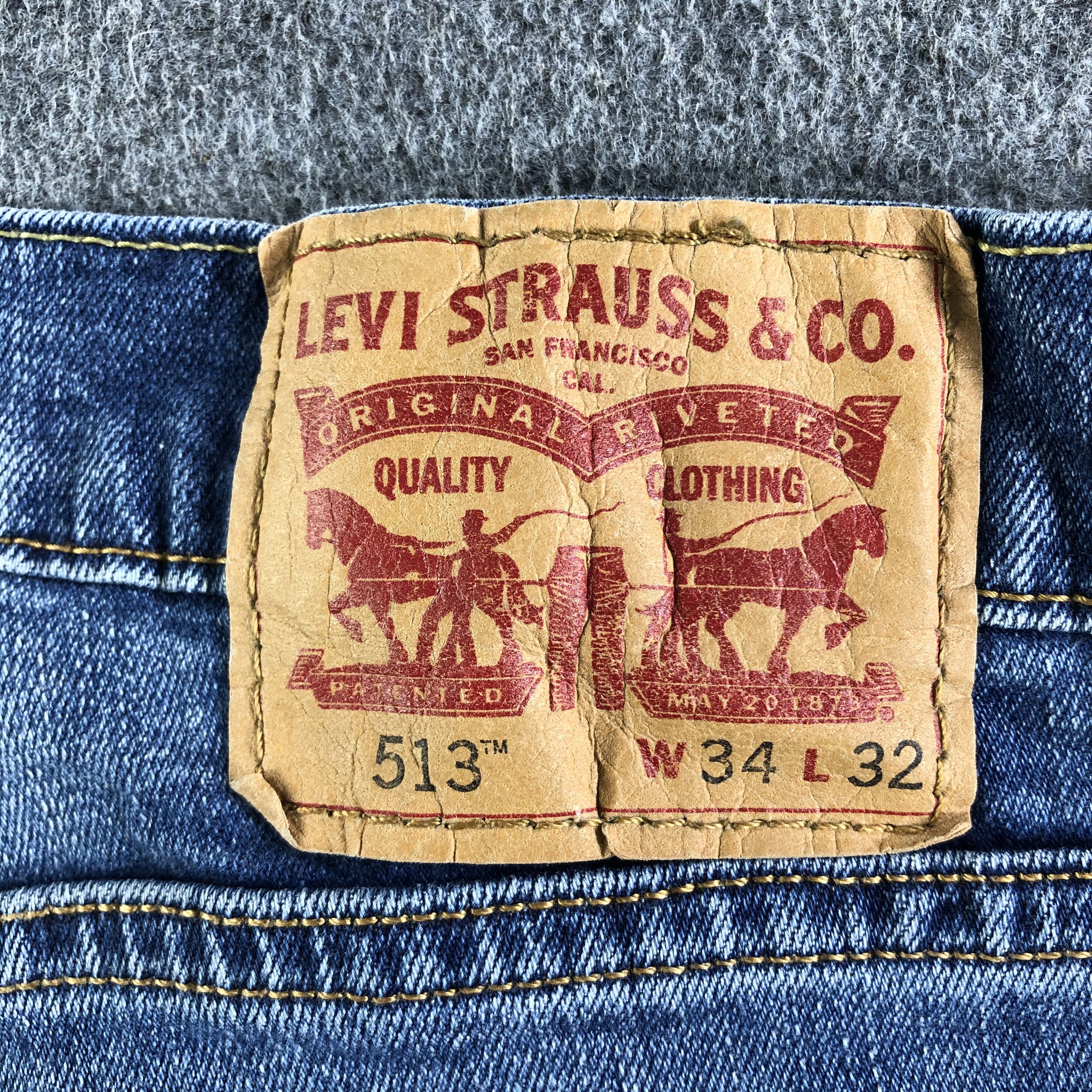 Levi's Vintage Blue Wash Levis 513 Jeans-J4520 Size US 33 - 5 Thumbnail