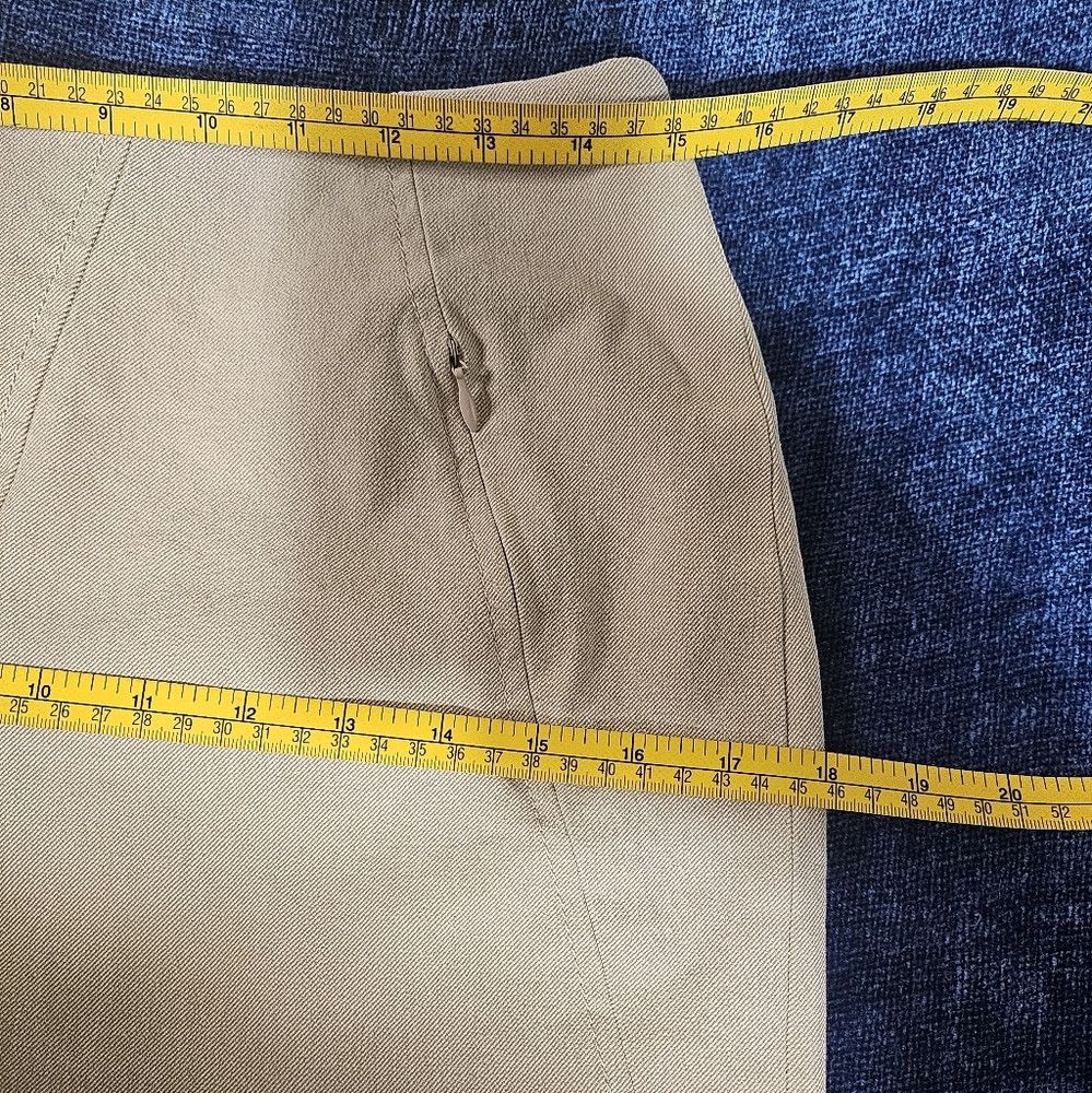 Other Akris Punto Khaki Canvas Knee Length Skirt 6 Size 26" / US 2 / IT 38 - 4 Thumbnail