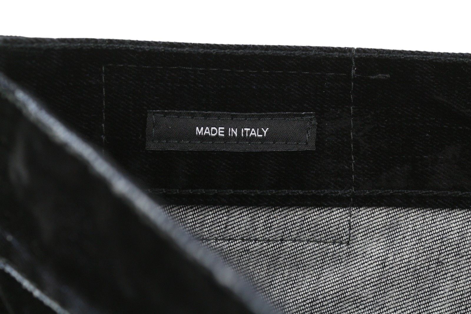 R13 ROMEO 24 Flocked Black Velvet Cropped Low Rise Dark 86244 Size 24" / US 00 / IT 34 - 7 Thumbnail