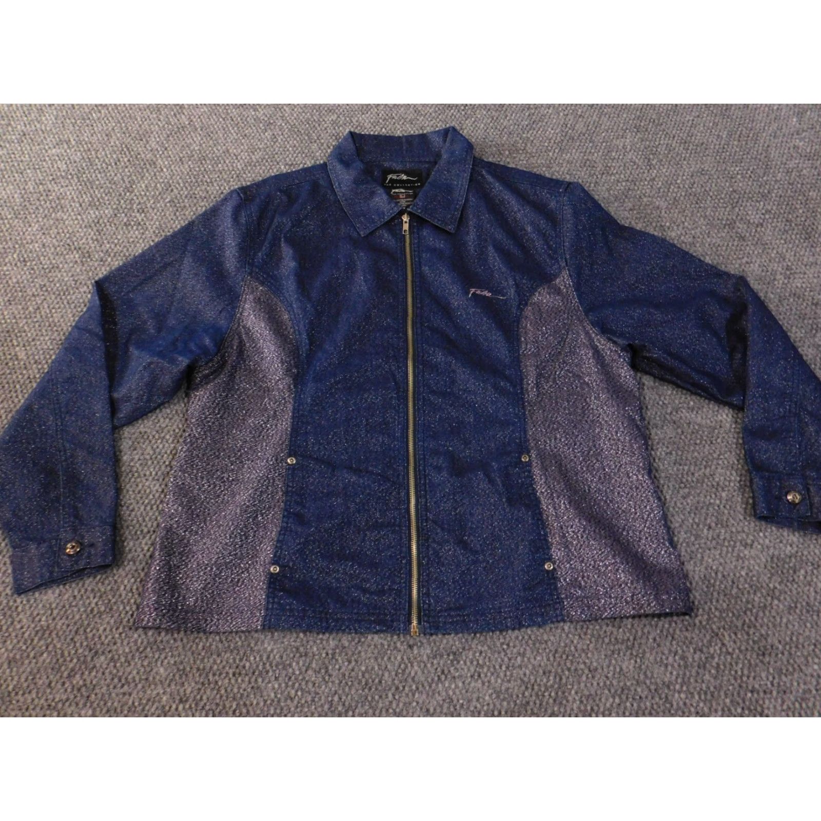 Fubu FUBU Jacket Denim Womens 16W Plus Regular Zip Mid-Length Long Sleeve Blue Retro Vintage N/A Size XXL / US 16-18 / IT 52-54 - 4 Thumbnail