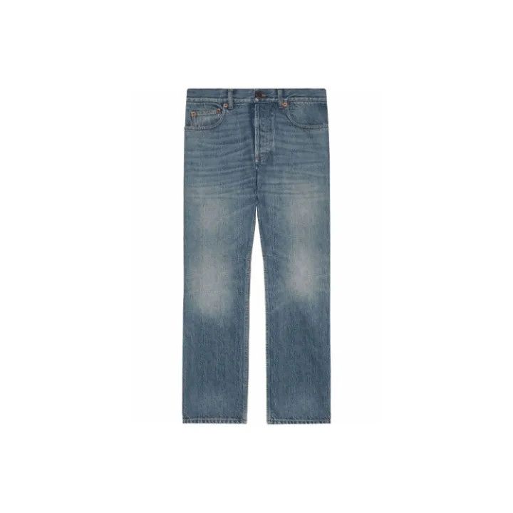 Gucci Gucci Women's Blue Straight Leg Casual Jeans Size 24" / US 00 / IT 34 - 1 Thumbnail