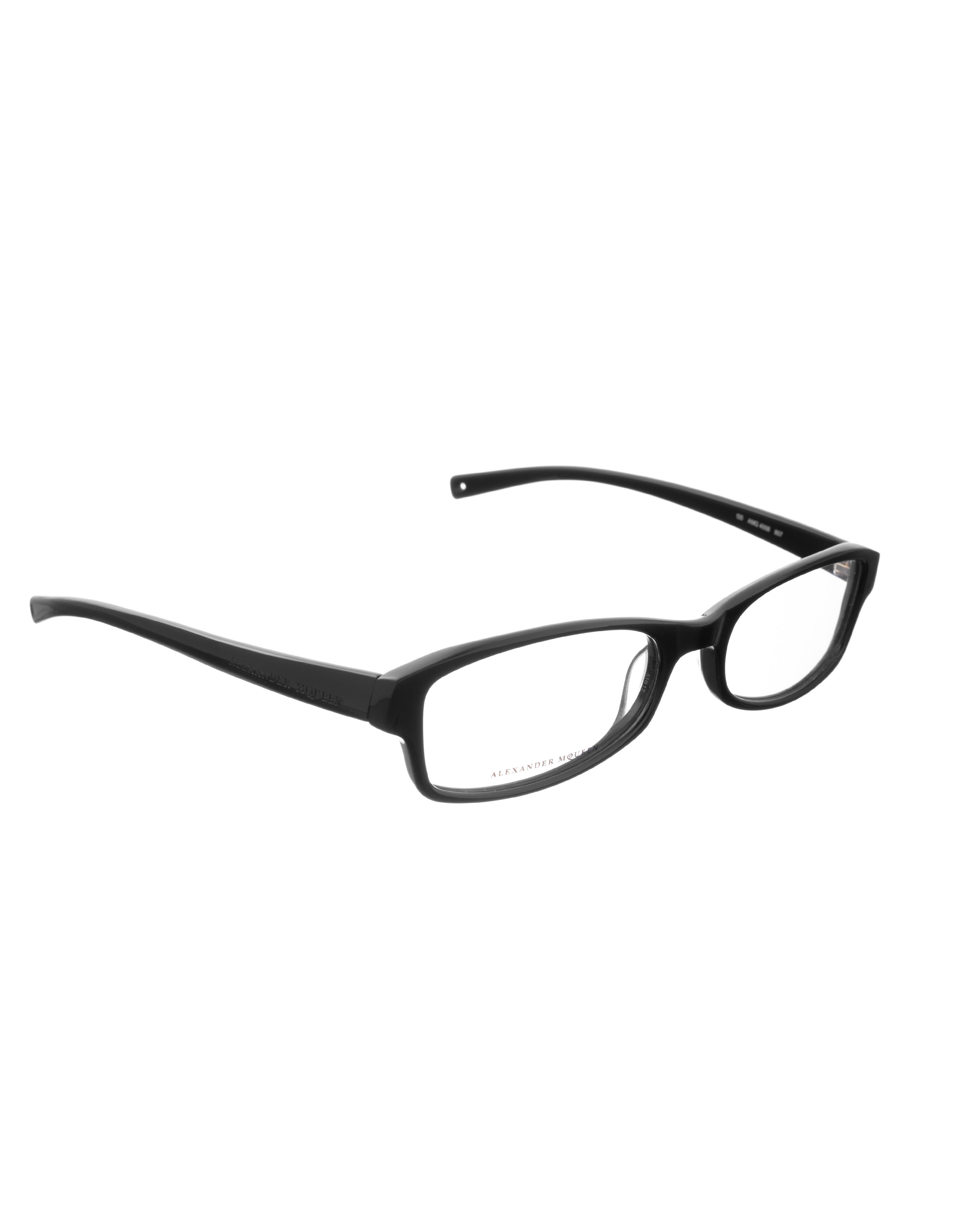 Alexander McQueen × Vintage Alexander McQueen 90s Black Classic Rectangle Glasses Size ONE SIZE - 2 Thumbnail