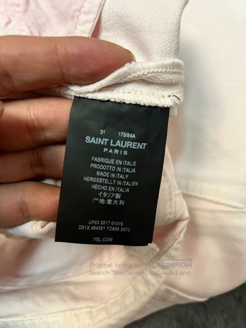 Saint Laurent Paris Saint Laurent Paris Light Pink Gradient Basic Jeans Size US 31 - 7 Thumbnail
