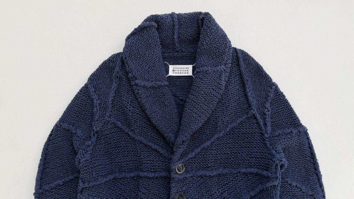 Maison Margiela S/S 10 Sample Panelled Chunky 3D Knit Cardigan Size US M / EU 48-50 / 2 - 4 Thumbnail