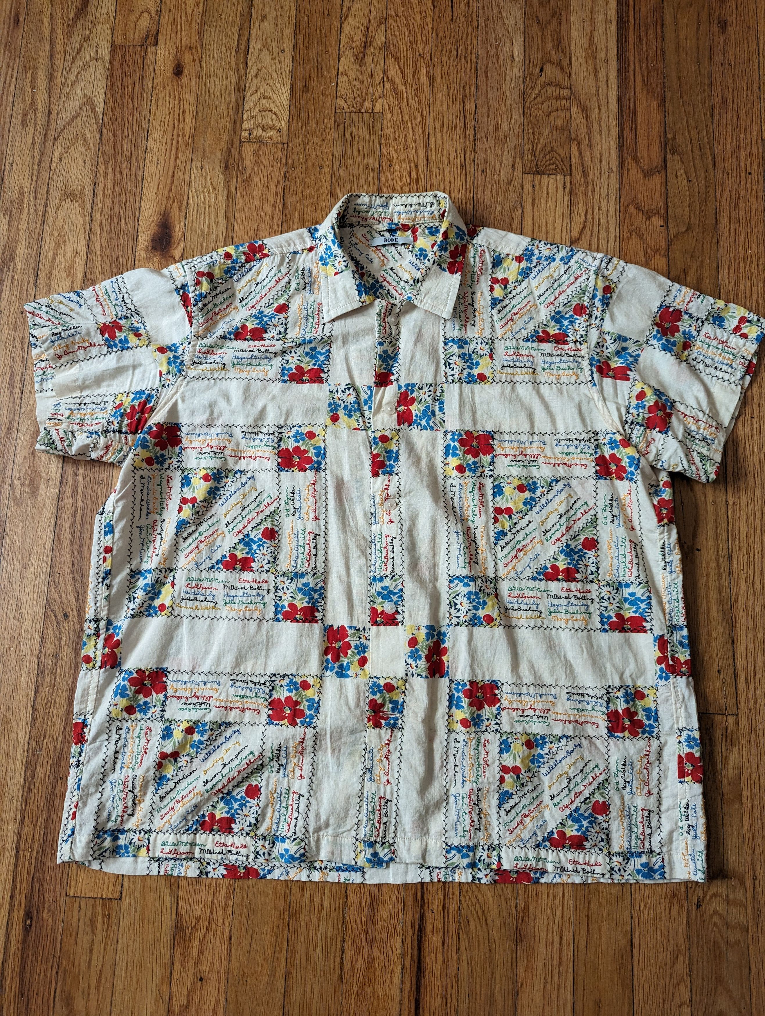 Bode BODE Printed Embroidered Cotton Shirt Size US M / EU 48-50 / 2 - 1 Thumbnail
