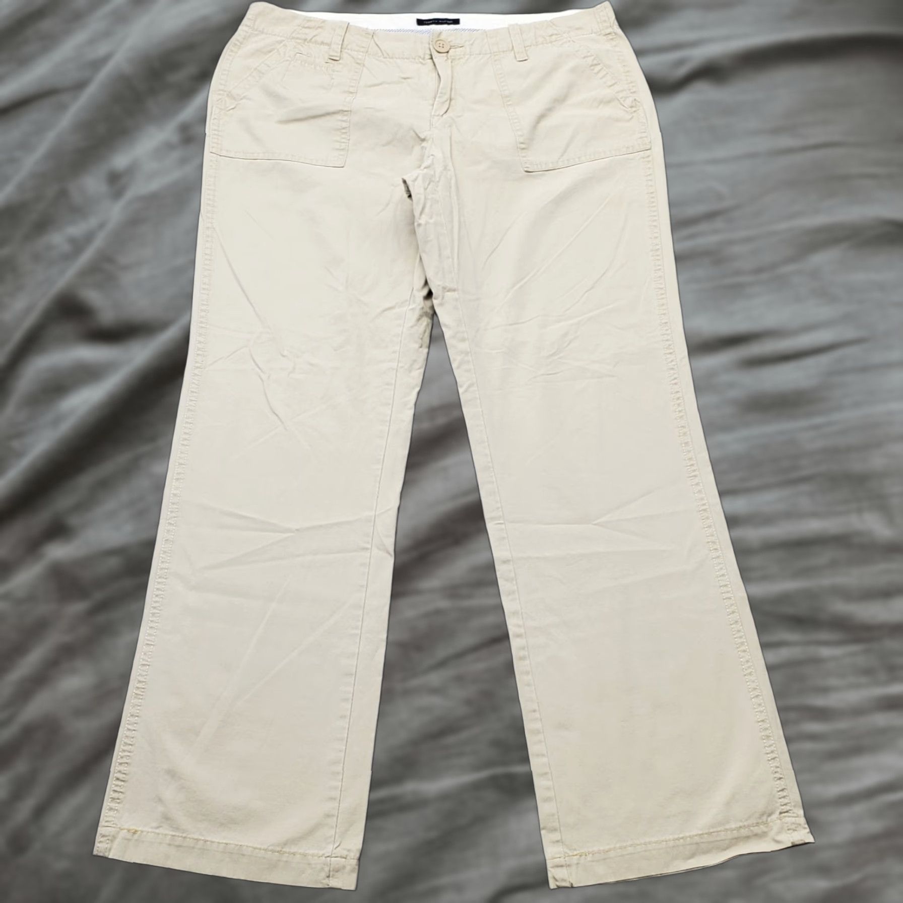 Tommy Hilfiger Tommy Hilfiger Workwear Pants Womens 10 Tan Classic Slash Pockets Straight Leg Size 32" / US 10 / IT 46 - 1 Thumbnail