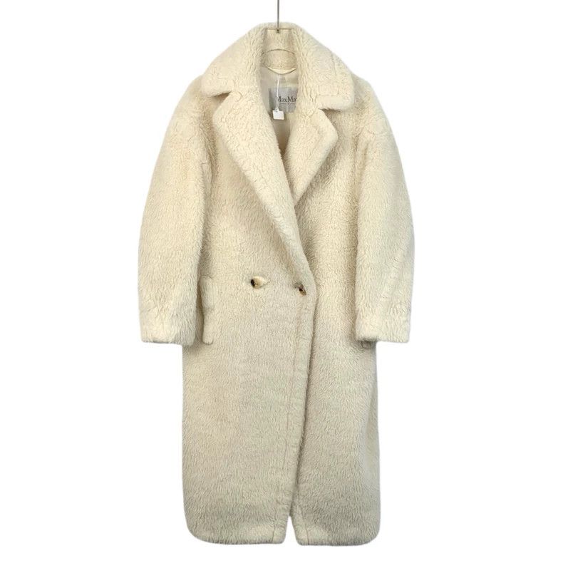 Max Mara Max Mara Teddy Collection Beige Teddy Wool Lapel Double-br Size XS / US 0-2 / IT 36-38 - 1 Thumbnail