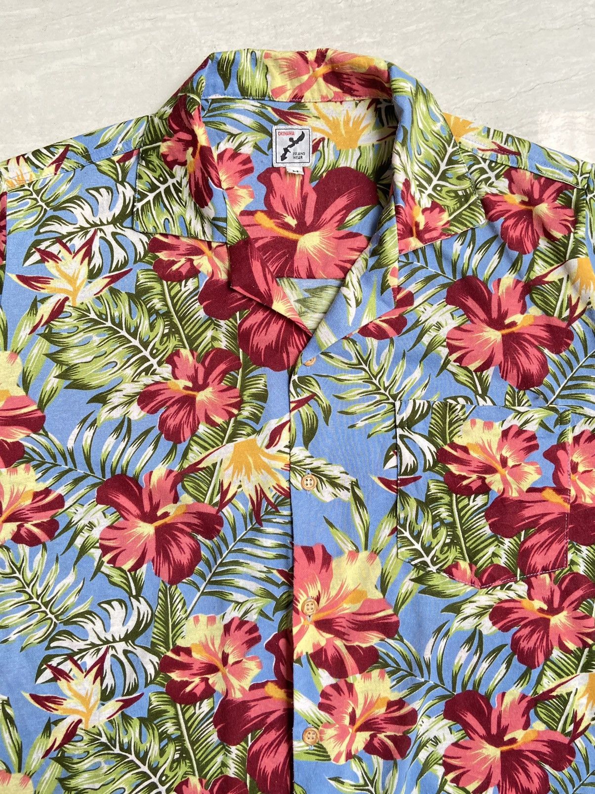Designer × Japanese Brand OKINAWA Flower Motive Hawaii Shirt Size US M / EU 48-50 / 2 - 8 Thumbnail