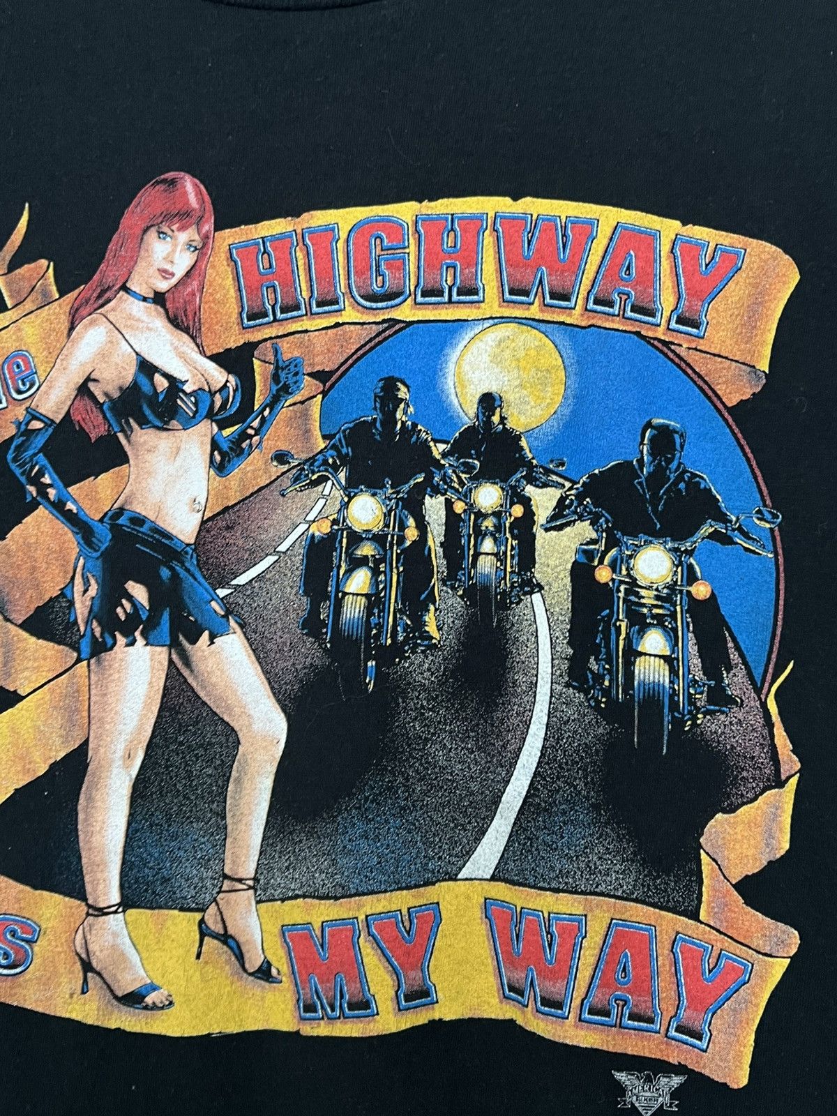 Vintage Vintage 2001 American Biker Tee T-Shirt Size US XL / EU 56 / 4 - 7 Thumbnail
