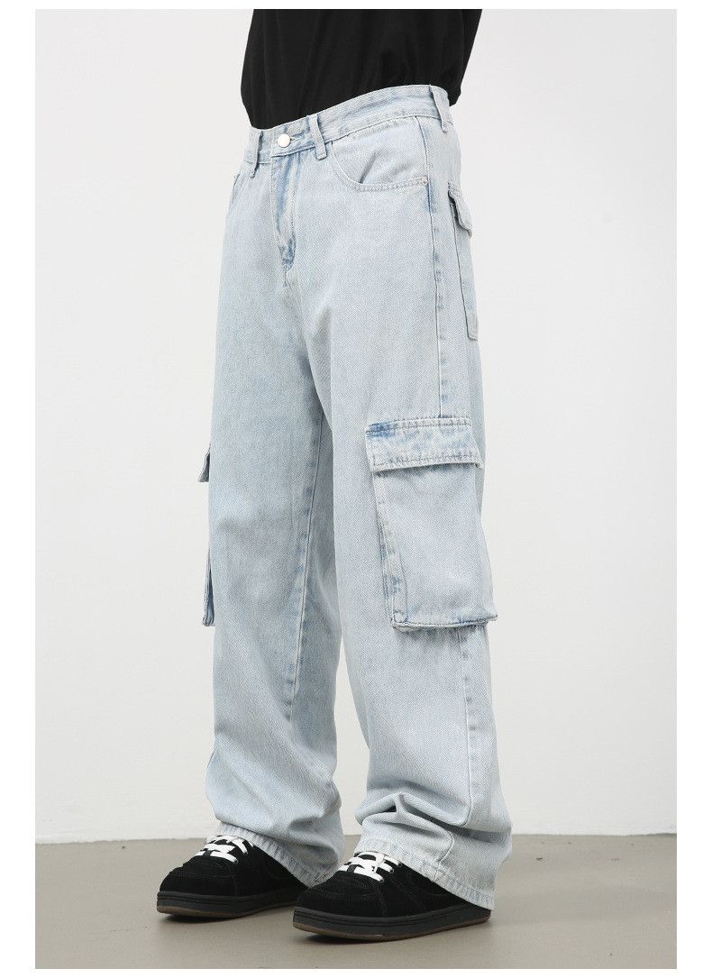 Japanese Brand Vintage washed light blue cargo jeans y2k Size US 34 / EU 50 - 3 Thumbnail