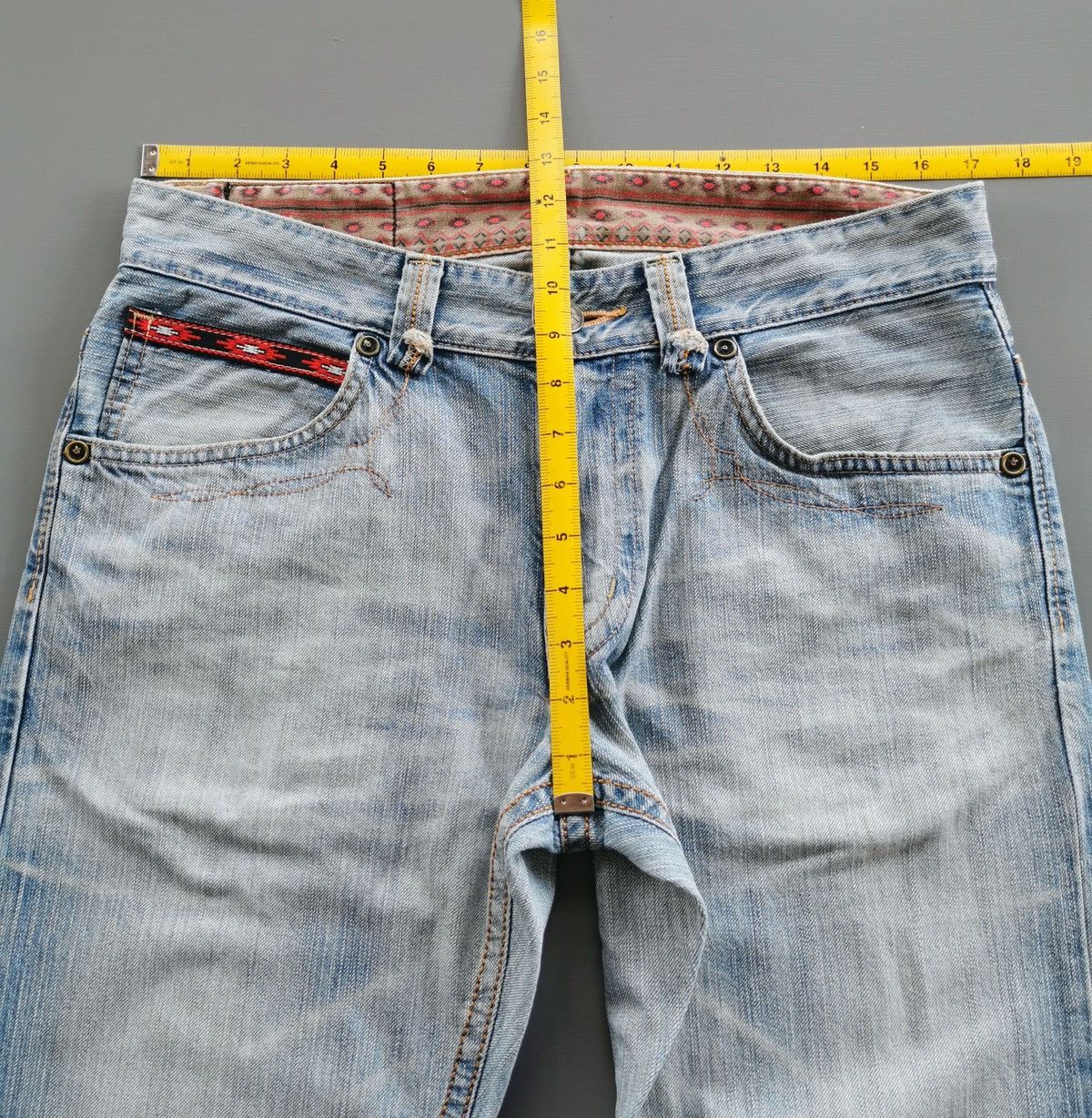 Edwin Edwin 423XVS Light Blue Distressed Denim Jeans Size US 34 / EU 50 - 13 Thumbnail