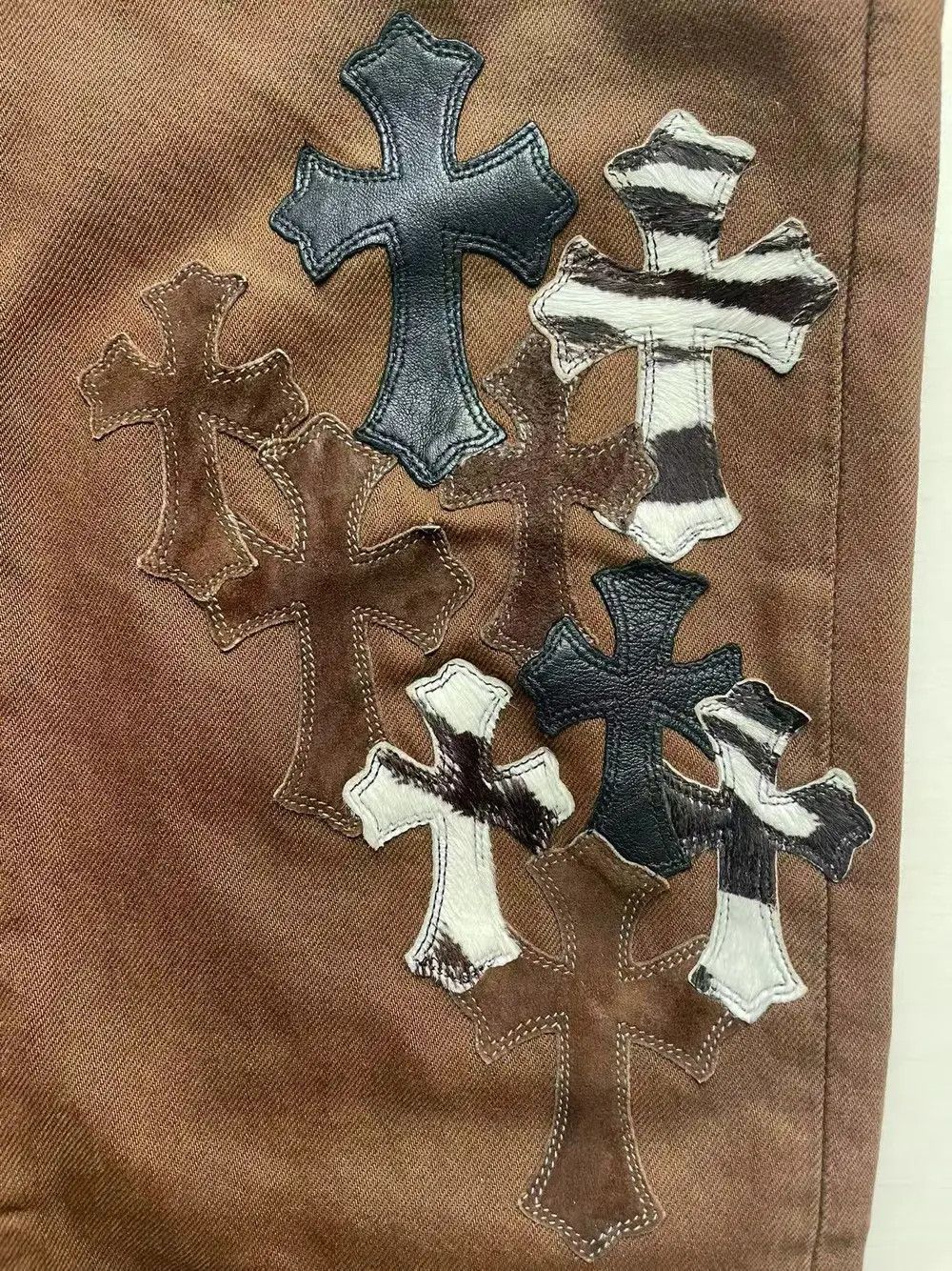 Chrome Hearts Chrome Hearts Levi's 501 Zebra & Black Cross Patch Jeans Size US 34 / EU 50 - 7 Thumbnail
