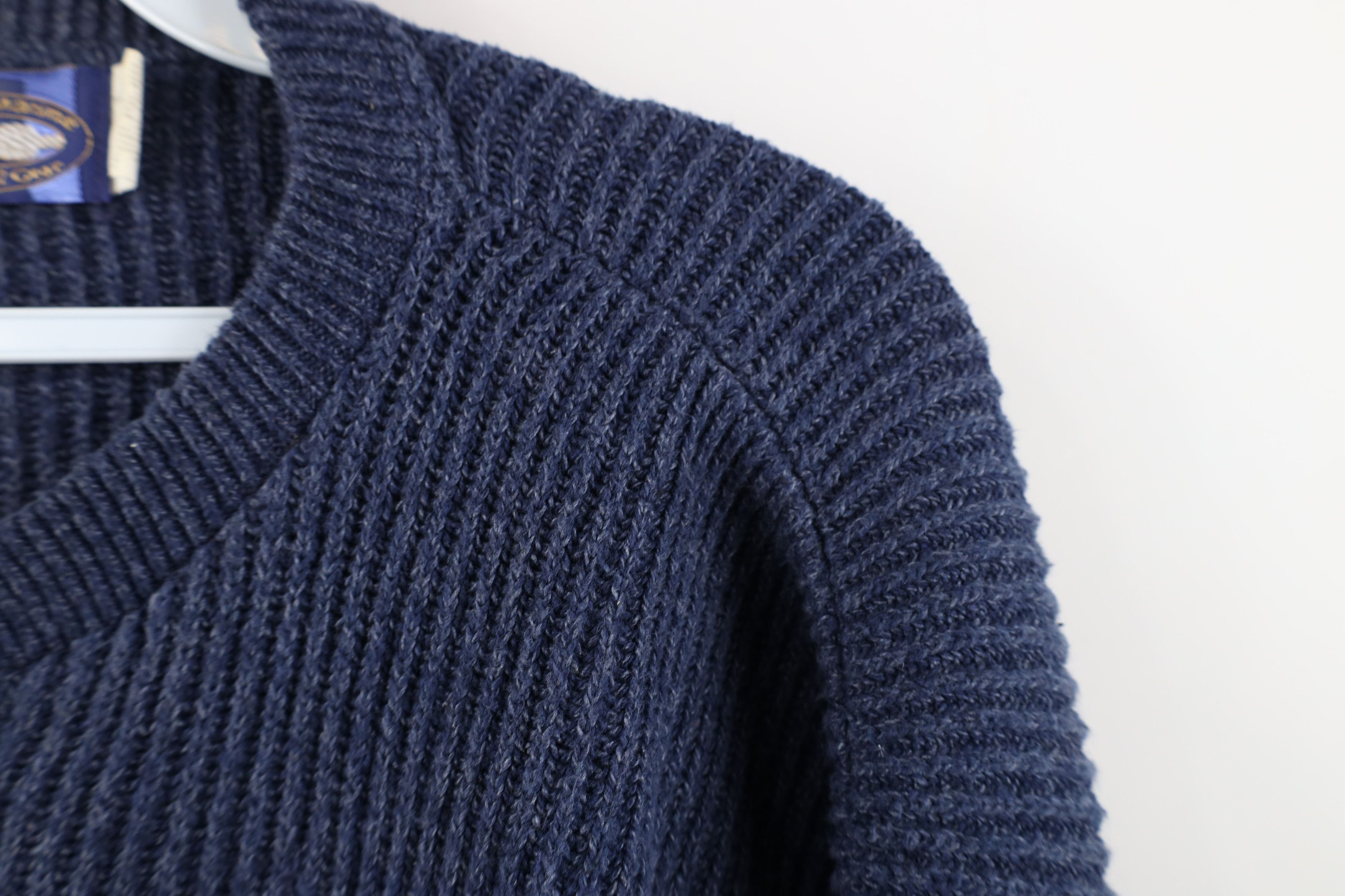 Vintage Vintage 90s West Marine Boats Ribbed Knit Henley Sweater USA Size US L / EU 52-54 / 3 - 5 Thumbnail