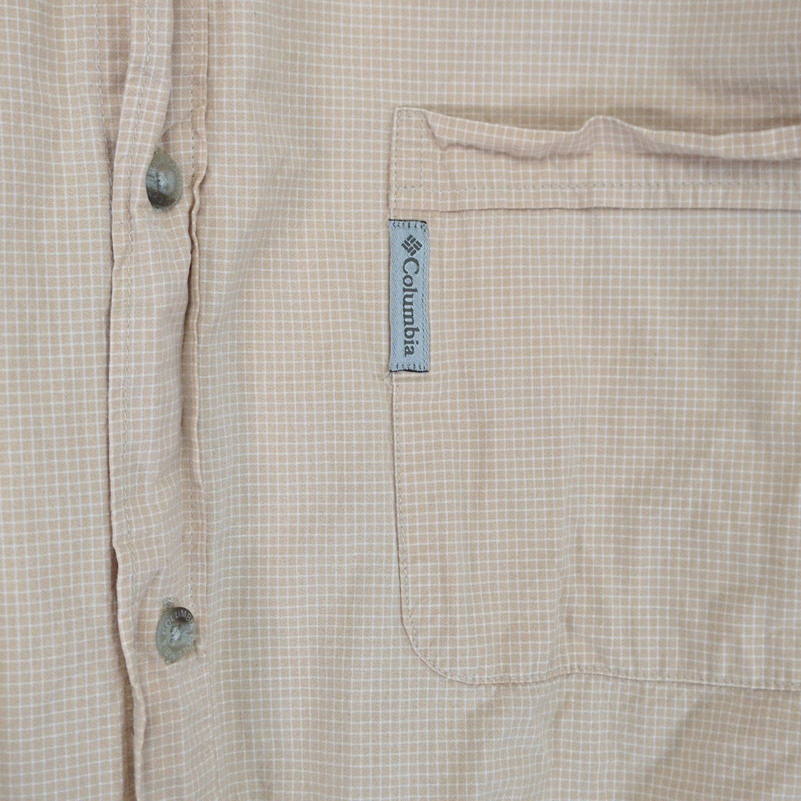 Columbia Columbia Men's XL Orange Grid Short Sleeve Button Down Shirt Size US XL / EU 56 / 4 - 4 Thumbnail