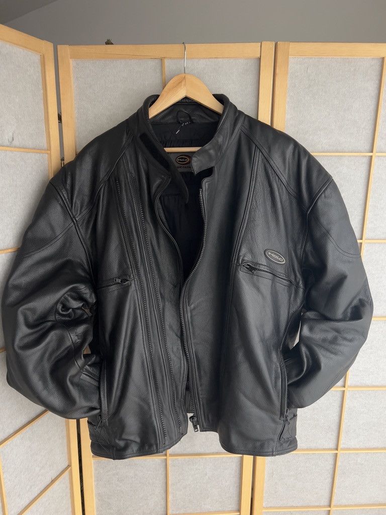 If Six Was Nine Crazy! Vintage 2000s biker racing leather bomber jacket boxy Size US XL / EU 56 / 4 - 22 Thumbnail